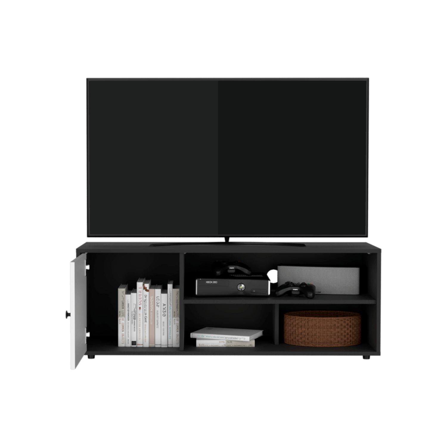 Mueble Tv 55" Noah 44X120X40 Rta Wengue Blanco Zf