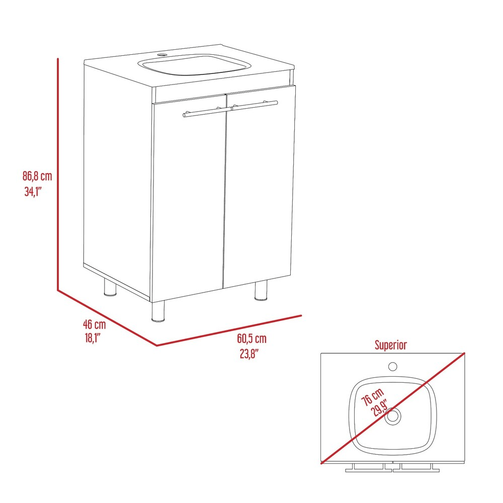 Mueble Lavamanos Khari 60A Piso Rta Duna