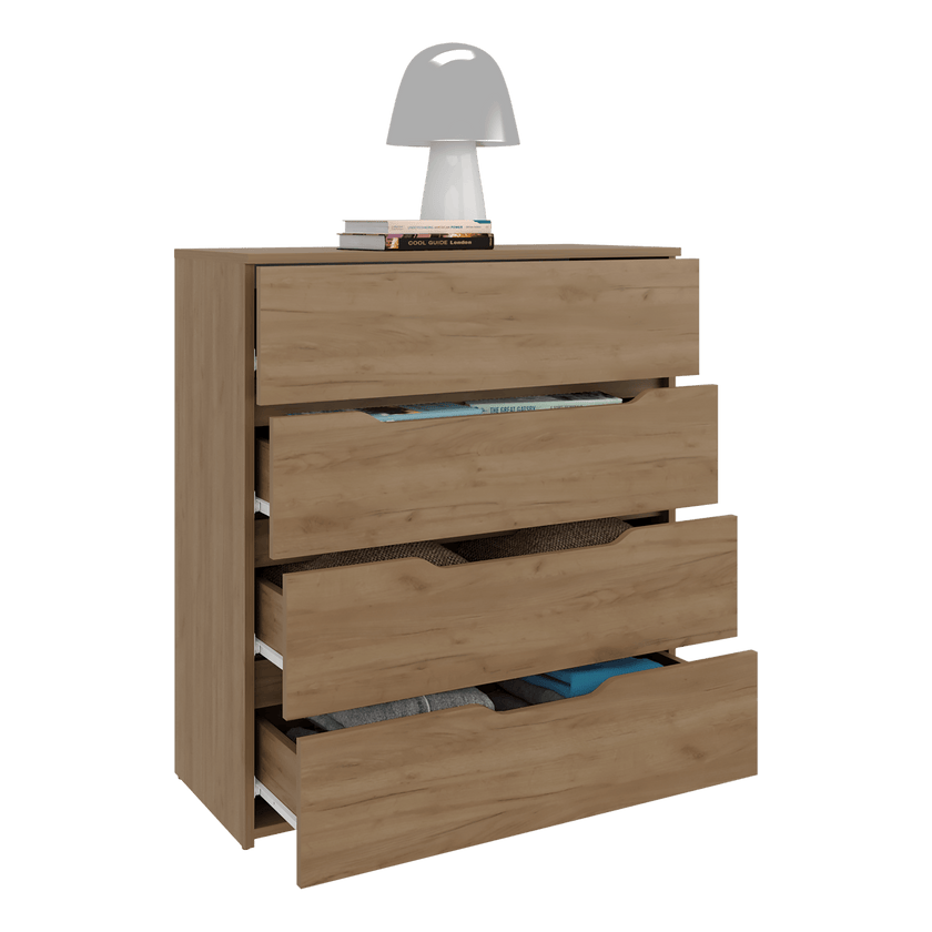 Cajonera Zoe Gold Kraft 89X80X35 Rta Kronos Fresno Zf