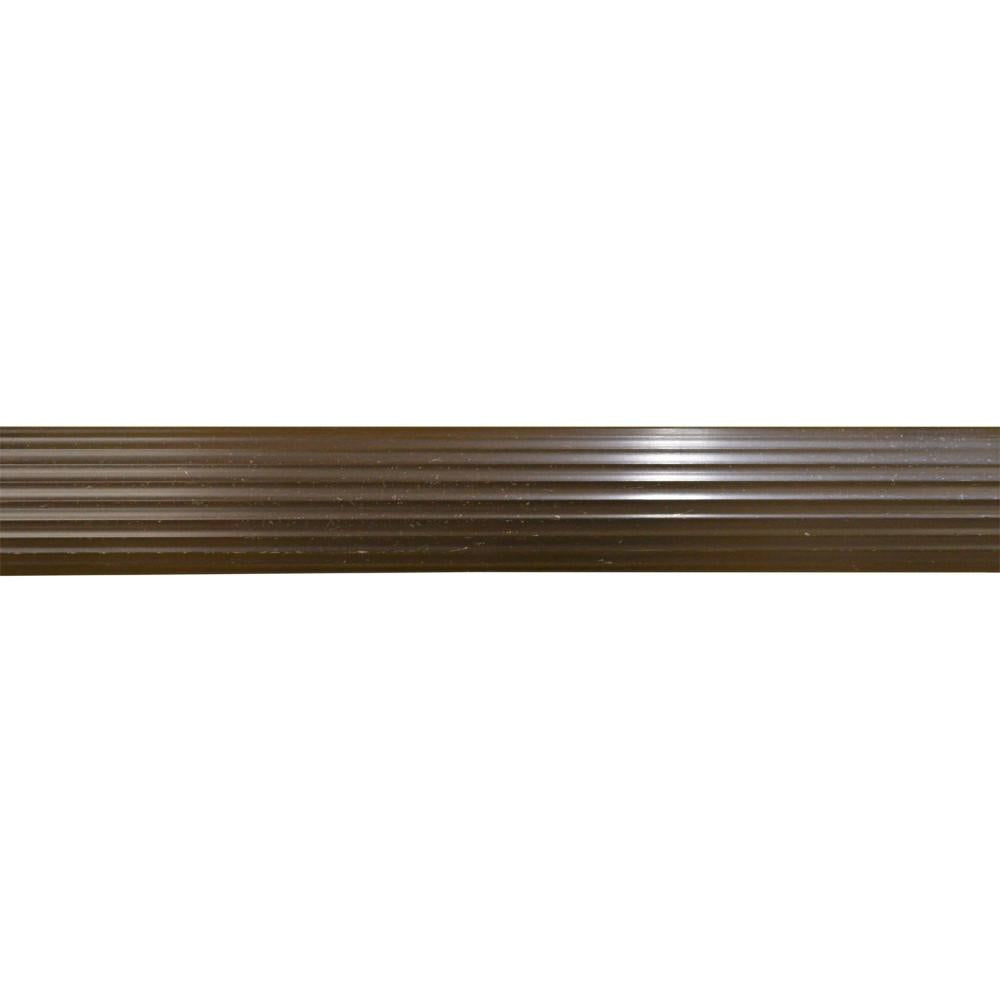 Tubo Cortinero Ranurado 34 Cafe X 6Mts
