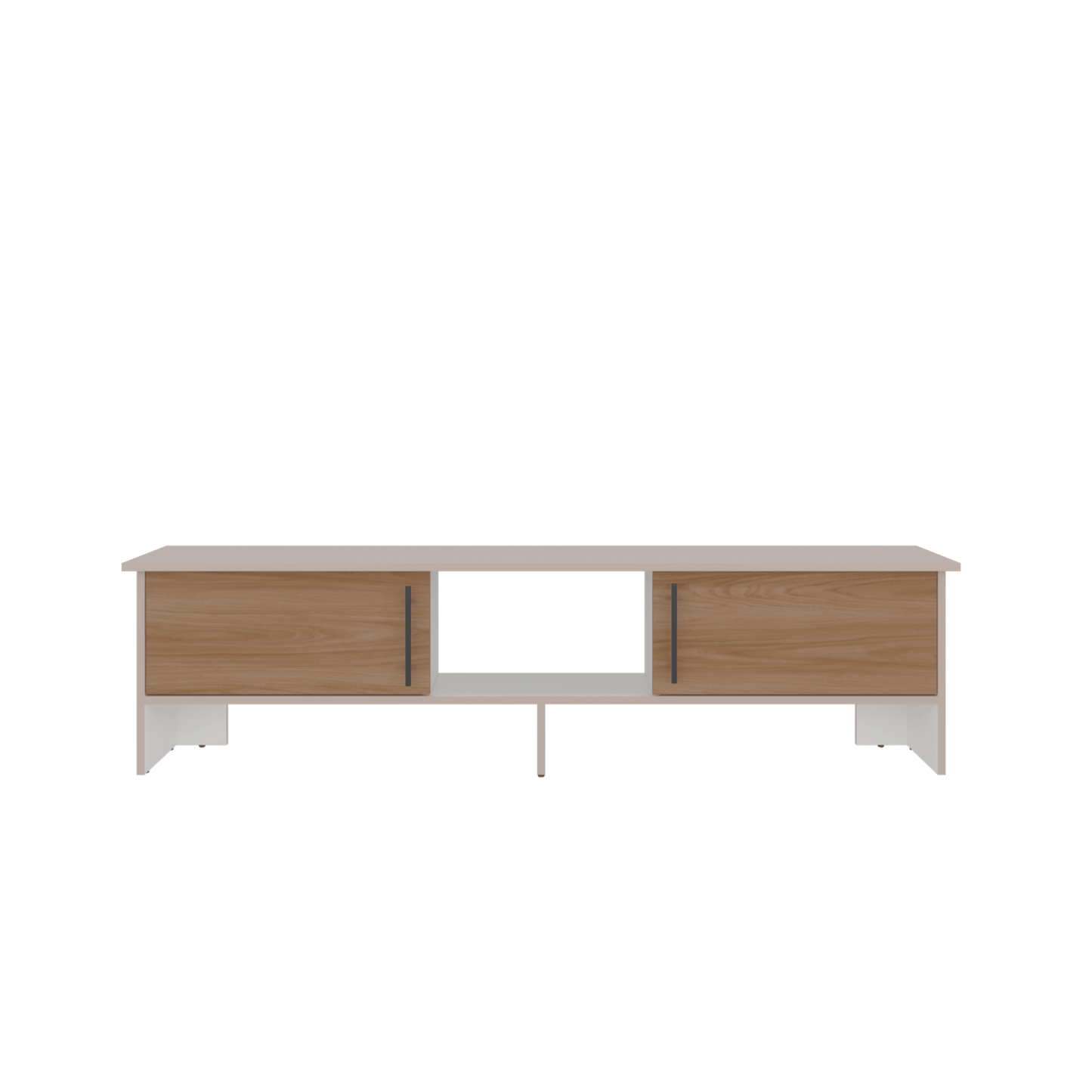 Rack De Tv Dago 41X160X35 Rta Capri Blanco Fresno Eu
