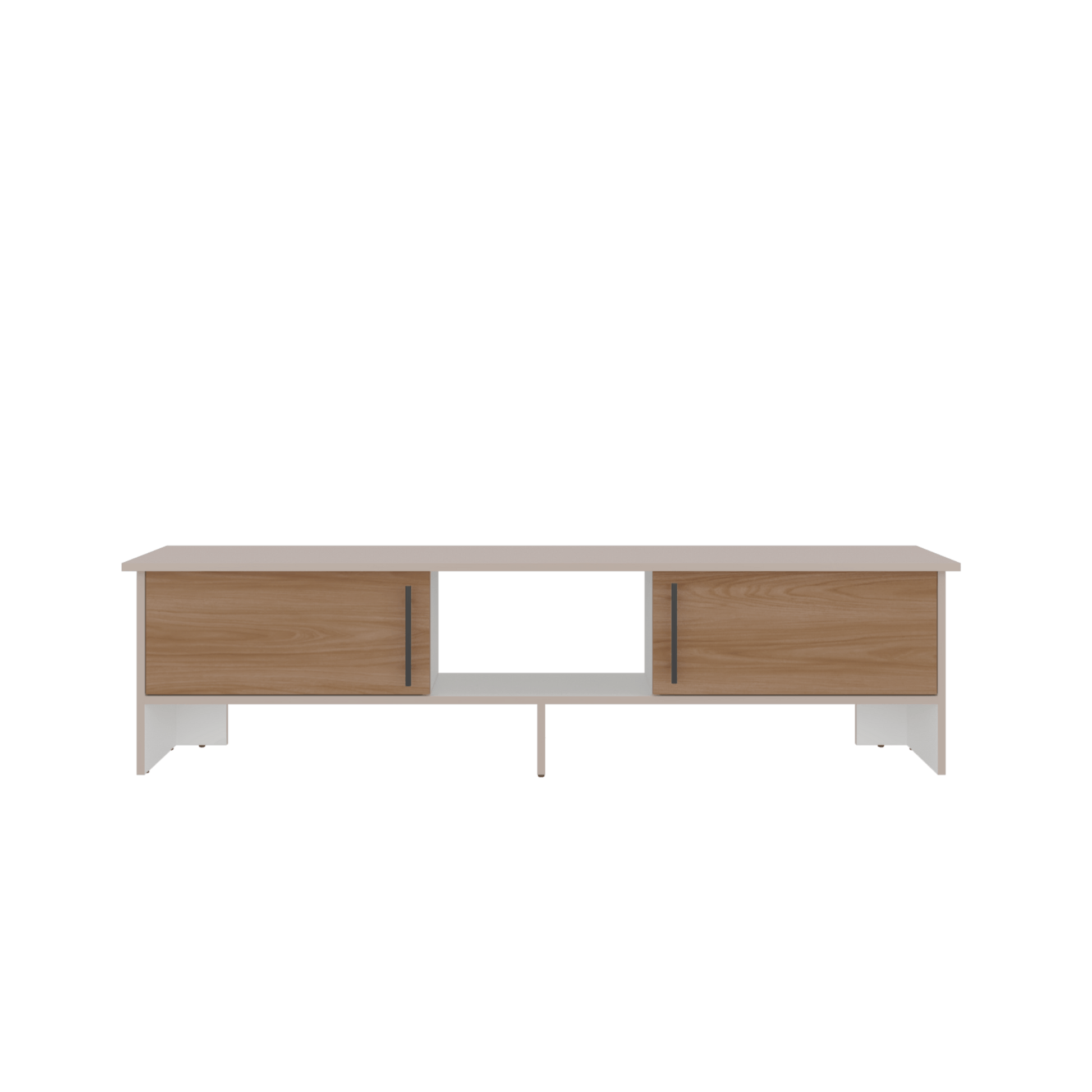 Rack De Tv Dago 41X160X35 Rta Capri Blanco Fresno Eu