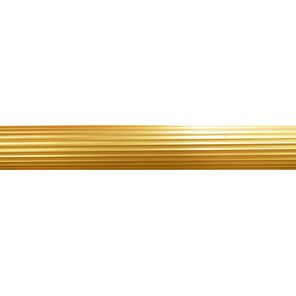 Tubo Cortinero Ranurado 1 Dorado X 6Mts