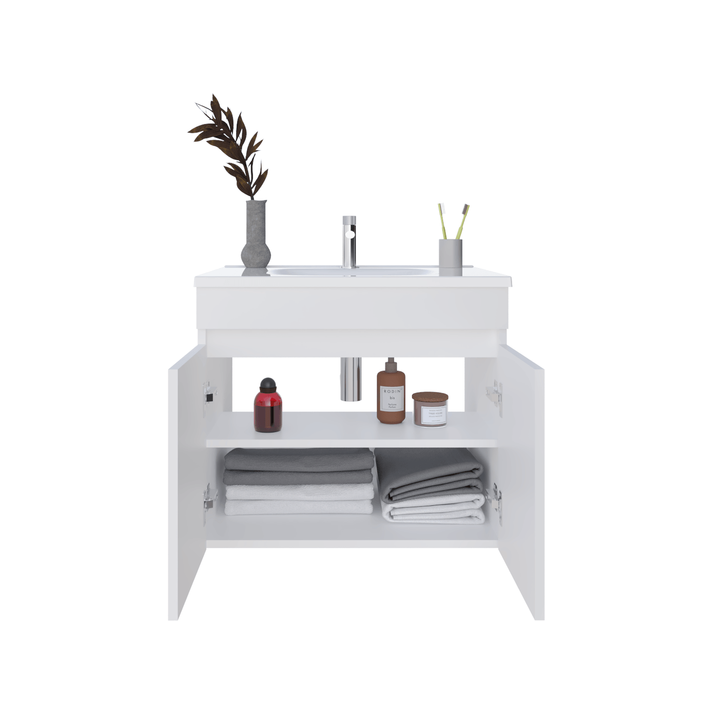 Mueble De Baño Chaux 60 50X59X44 Rta Blanco Mqz Zf