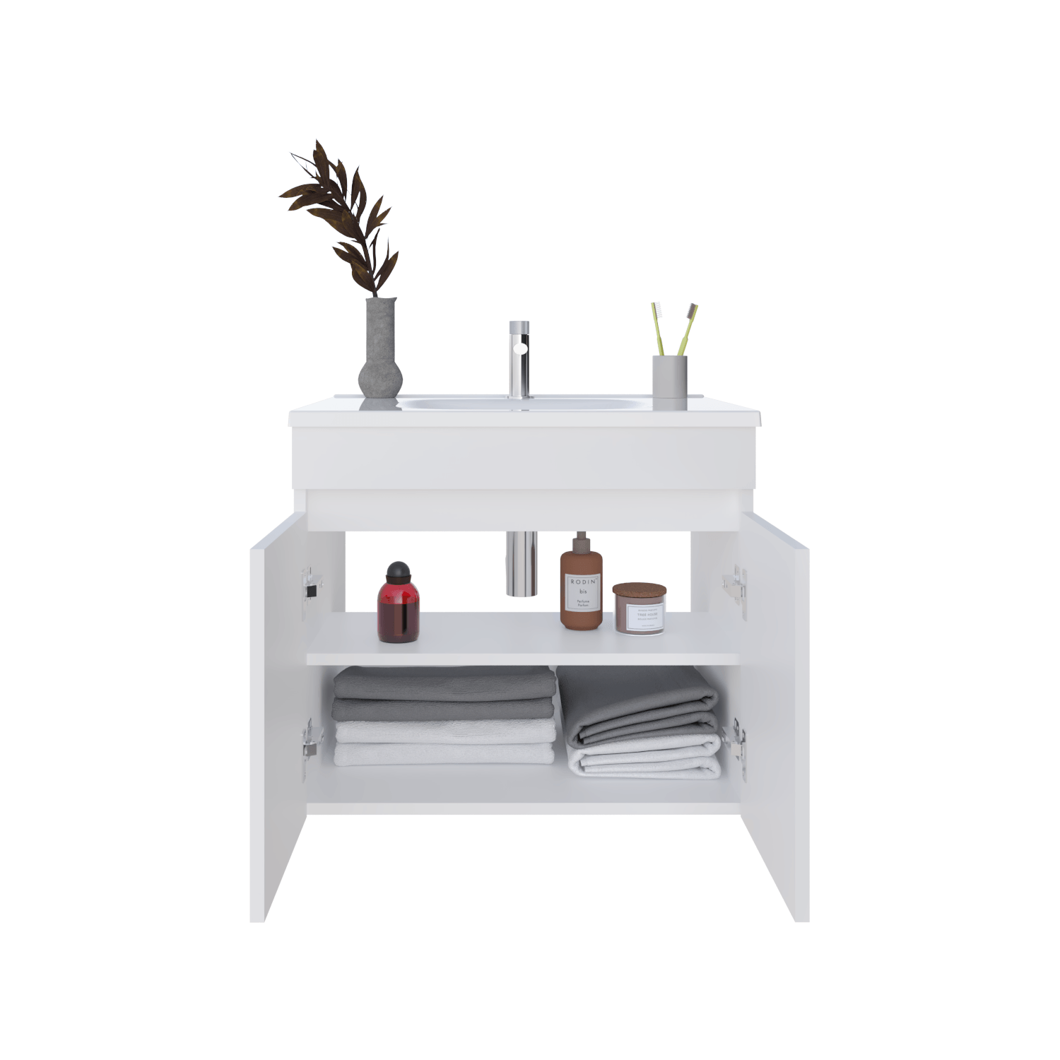 Mueble De Baño Chaux 60 50X59X44 Rta Blanco Mqz Zf