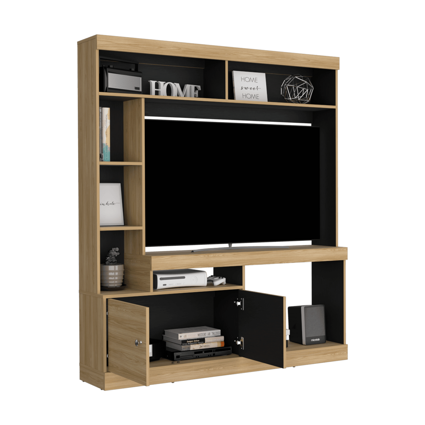 Centro De Entretenimiento Dante Tv 55'' 180X180X30 Rta Fresno Wengue
