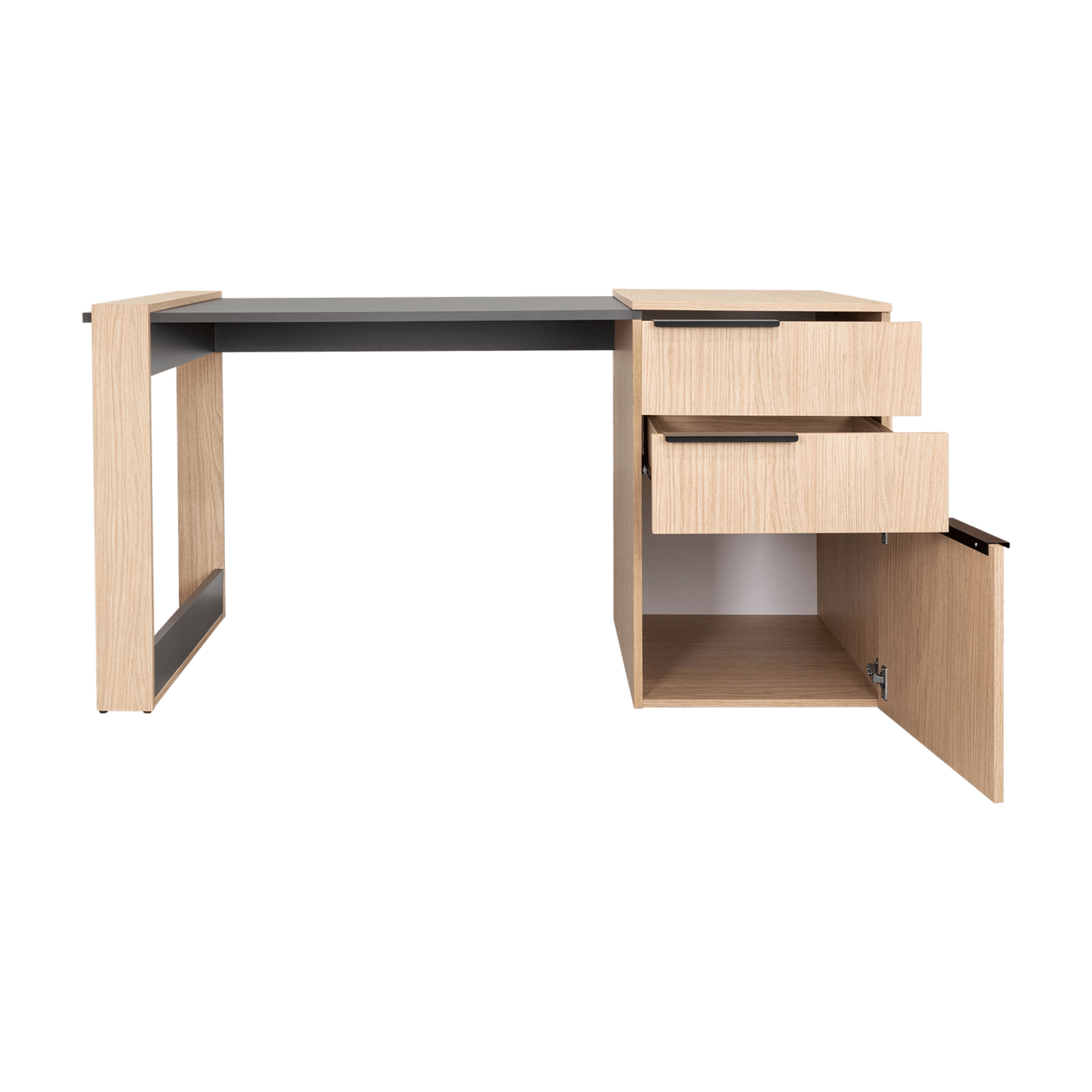 Escritorio Office 13 75X142X64 Rta Cartagena Plomo