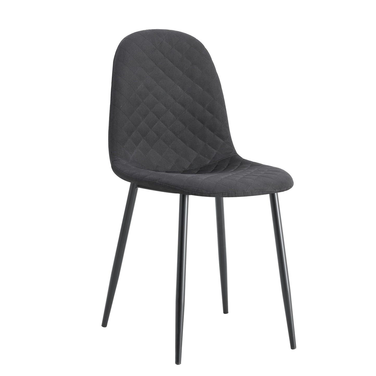 Set X2 Silla Comedor Jocob - Bm-Dc002 87X44X52 Rta Gris + Patas Negras