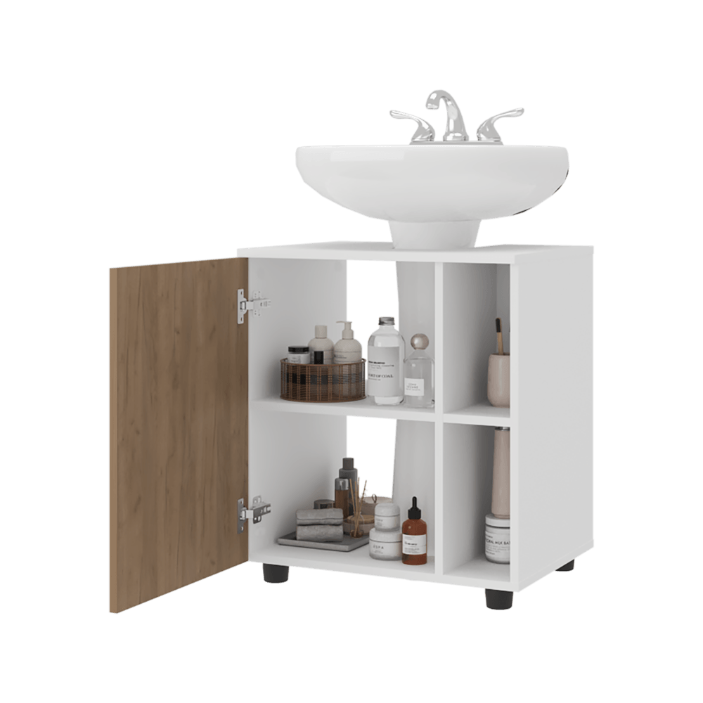 Mueble Para Lavamanos Pascuale 62X55X41 Rta Blanco Fresno  Zf