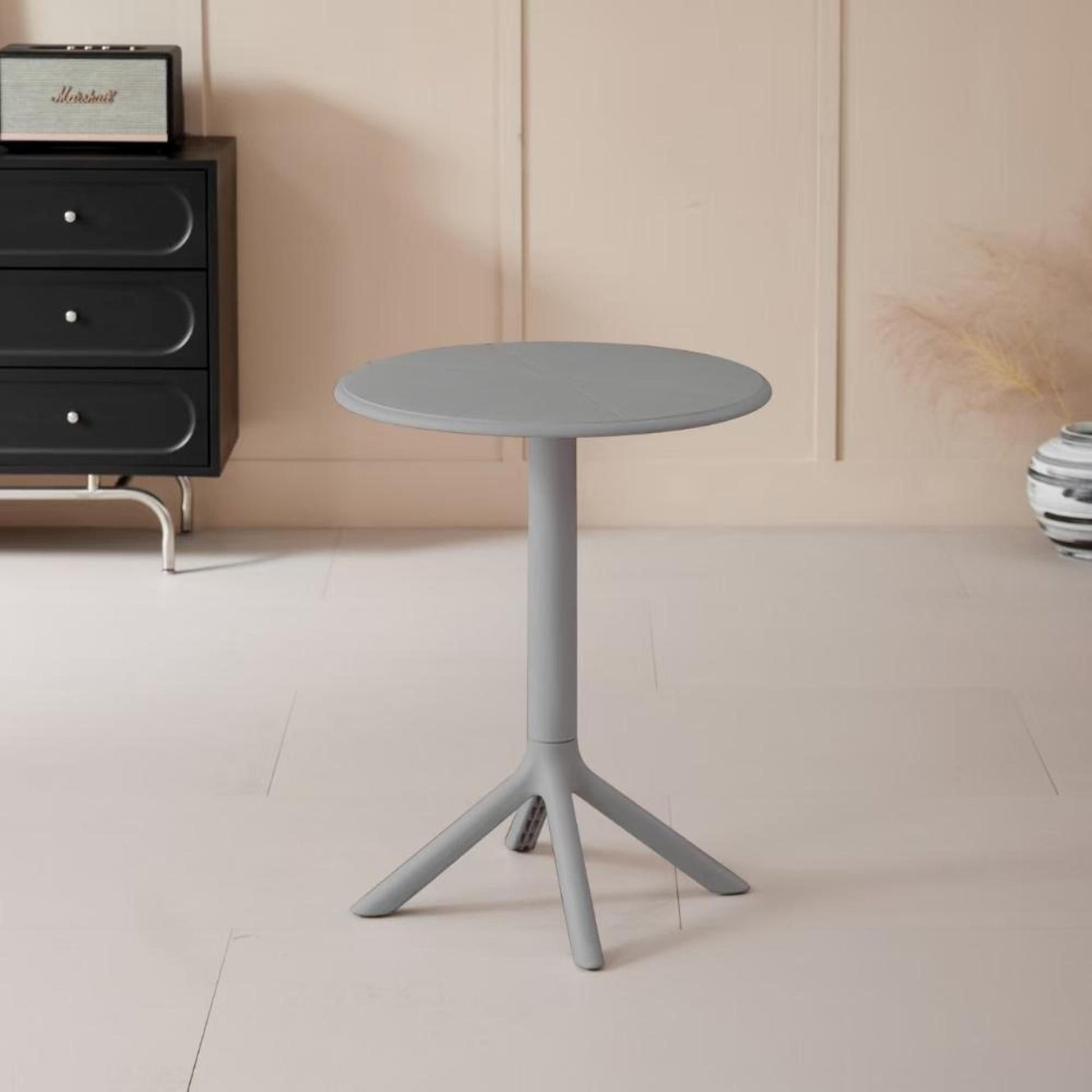Mesa Redonda 75X60X75 Rta Gris Oscuro