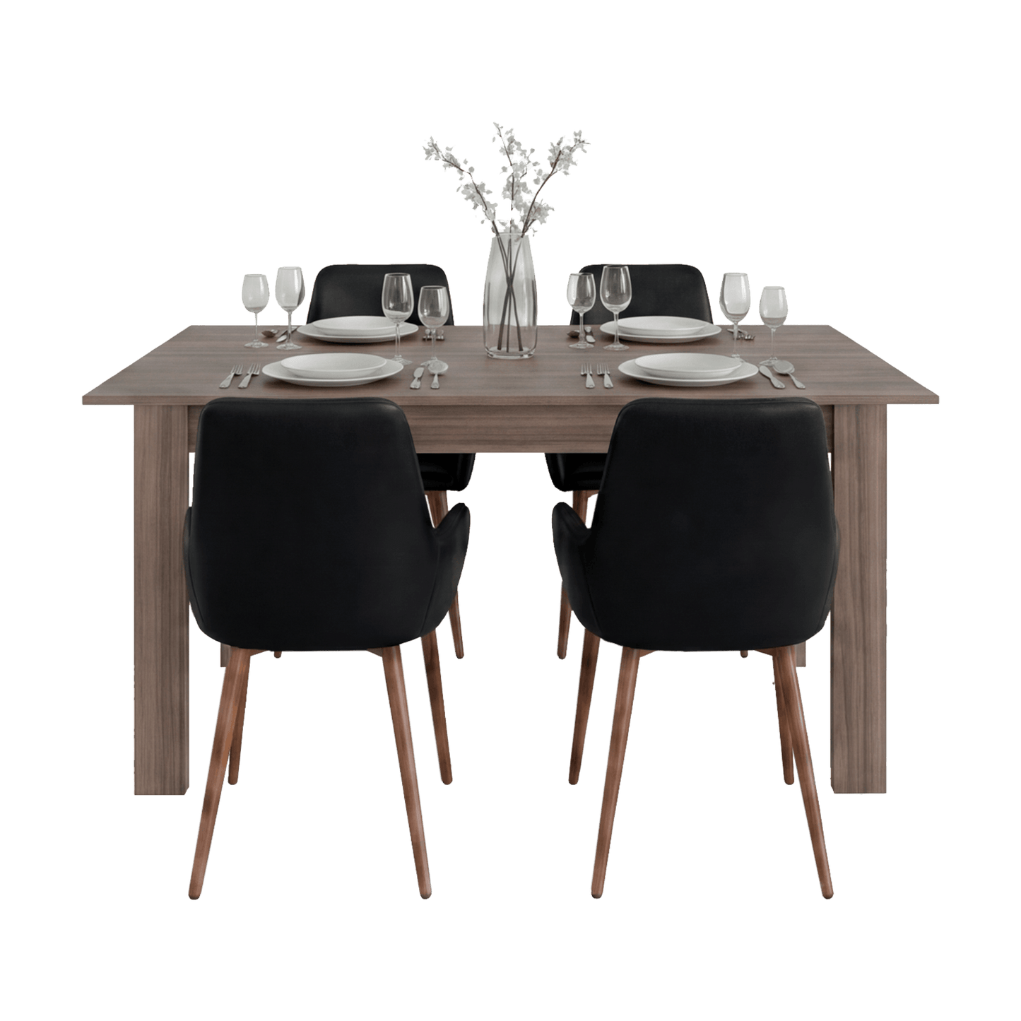 Mesa Comedor Portofino 75X160X88 Rta Avellana