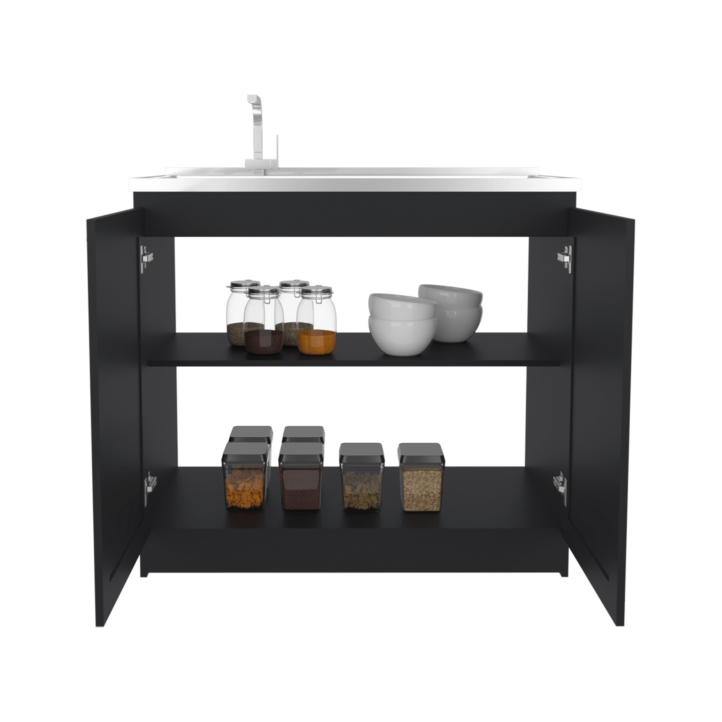 Mueble Inferior De Cocina Zurich 88X98X52 Rta Wengue Zf