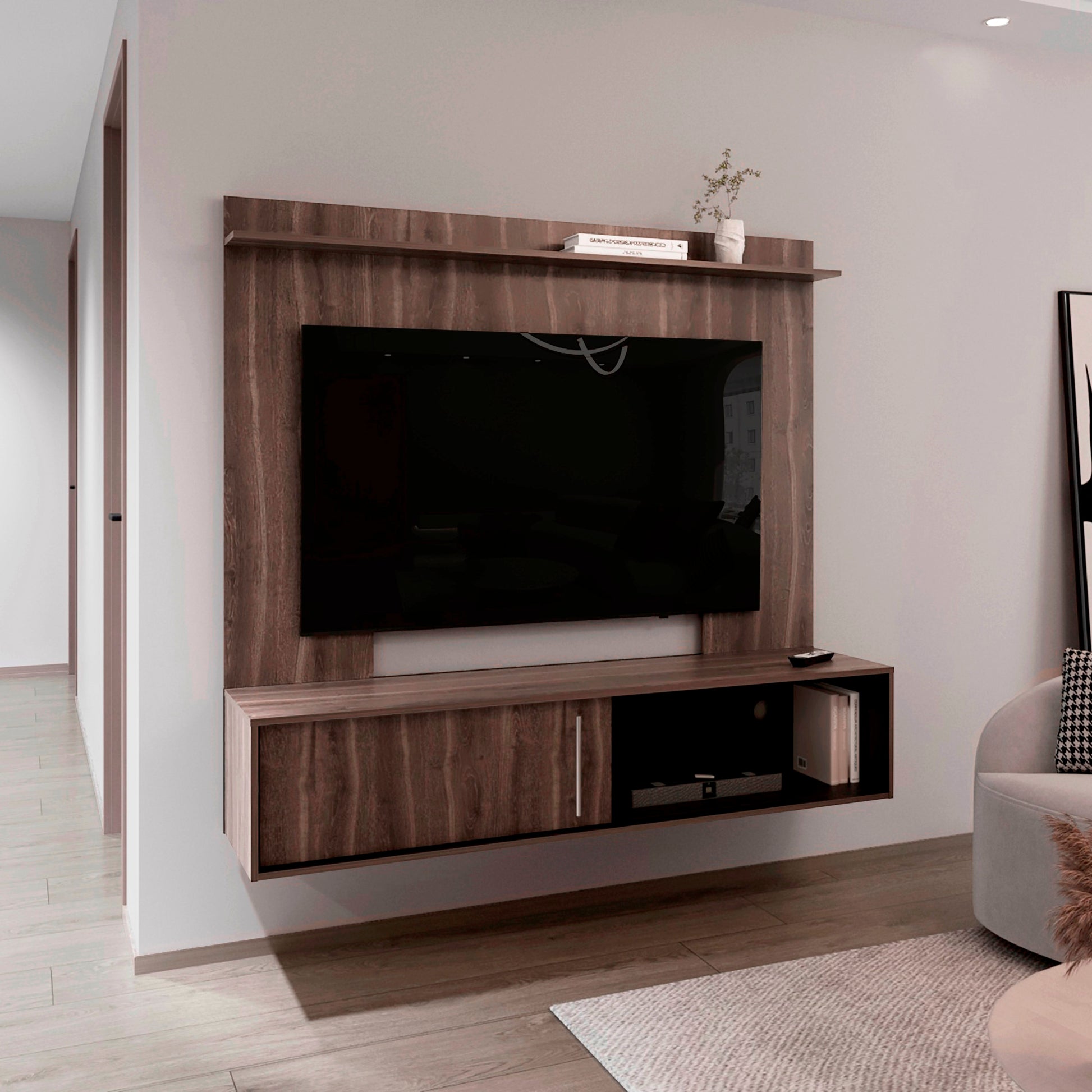 Panel Tv Bigaf 145,6X160X38 Rta Milan/Wengue