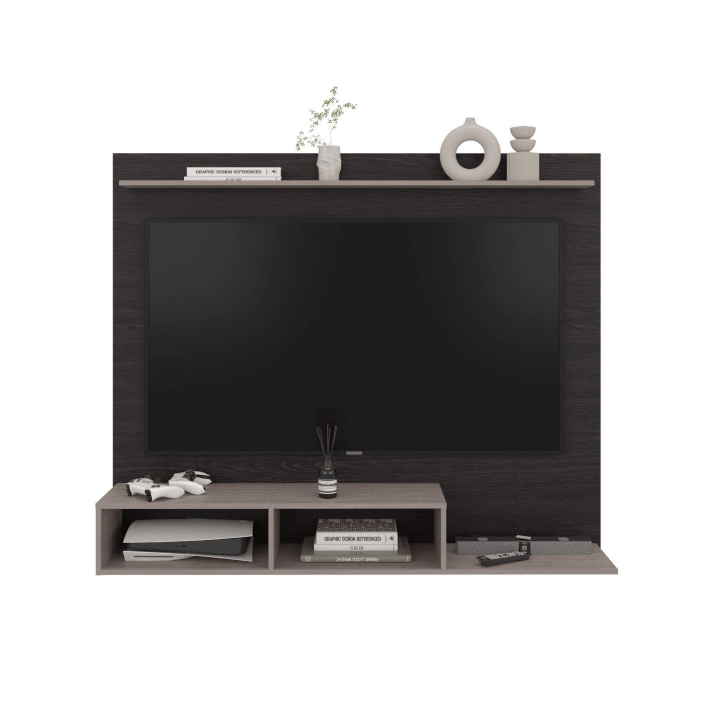 Panel Tv Munt 130X160X31 Rta Positano Wengue Zf