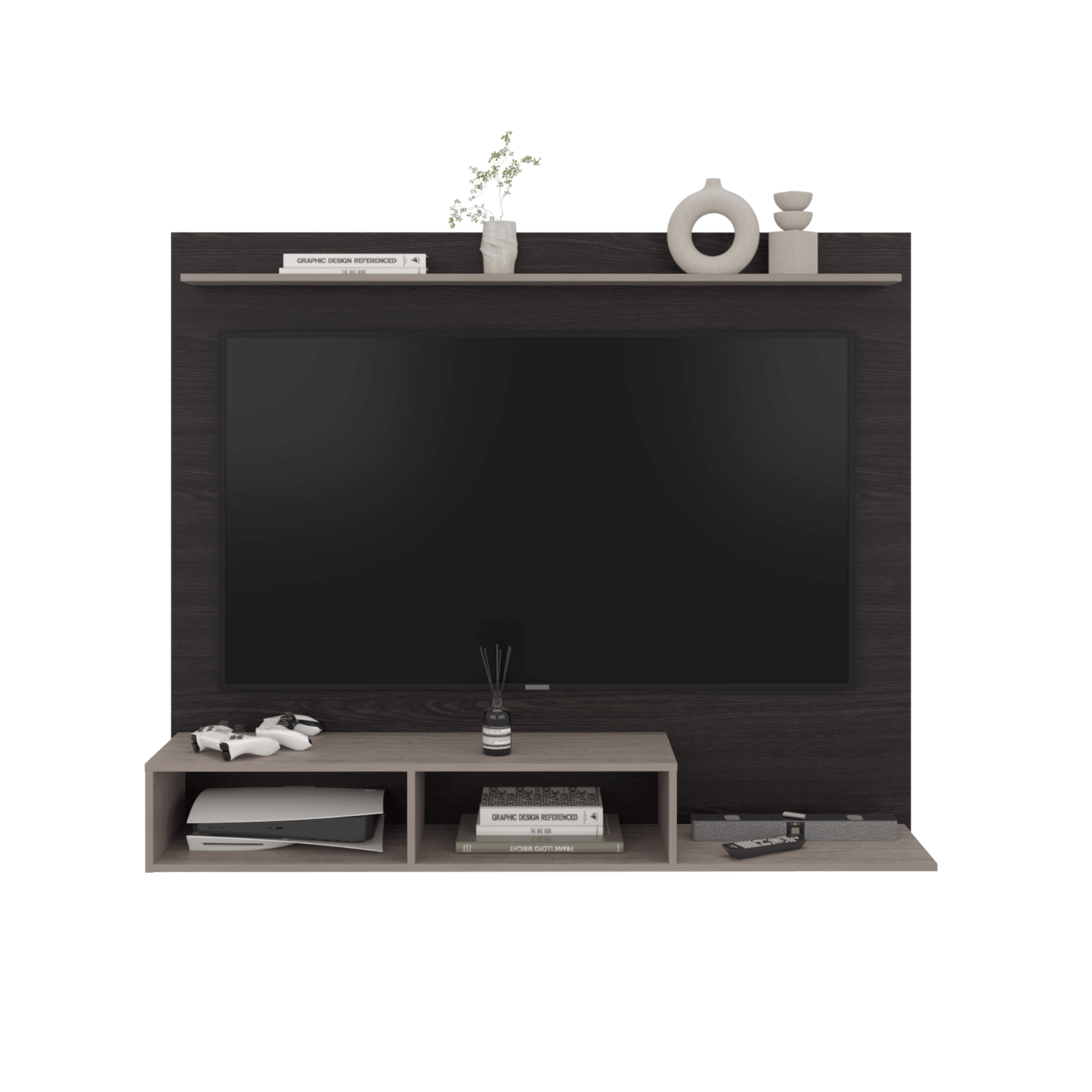 Panel Tv Munt 130X160X31 Rta Positano Wengue Zf