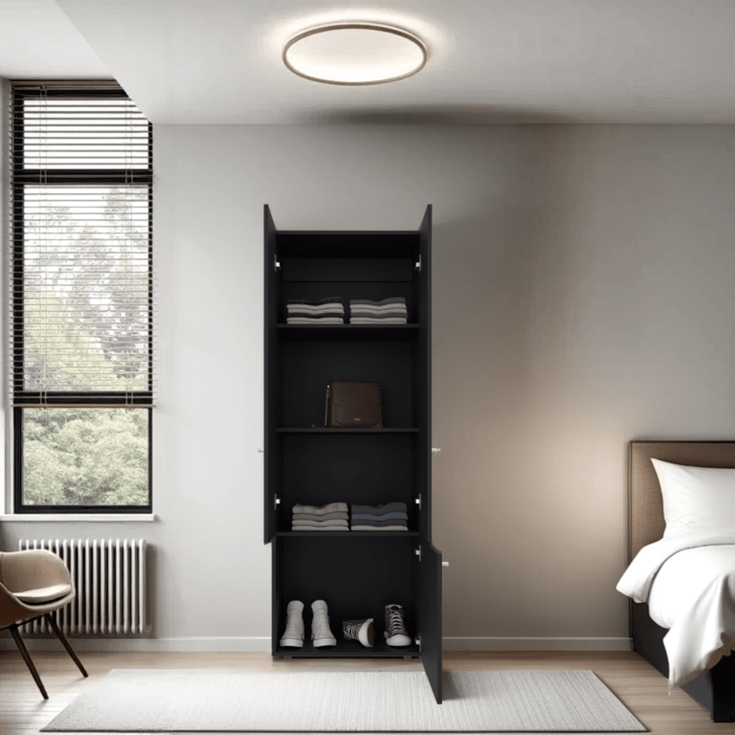 Closet 3 Puertas Tuhogar 170X60X40 Rta Wengue Zf