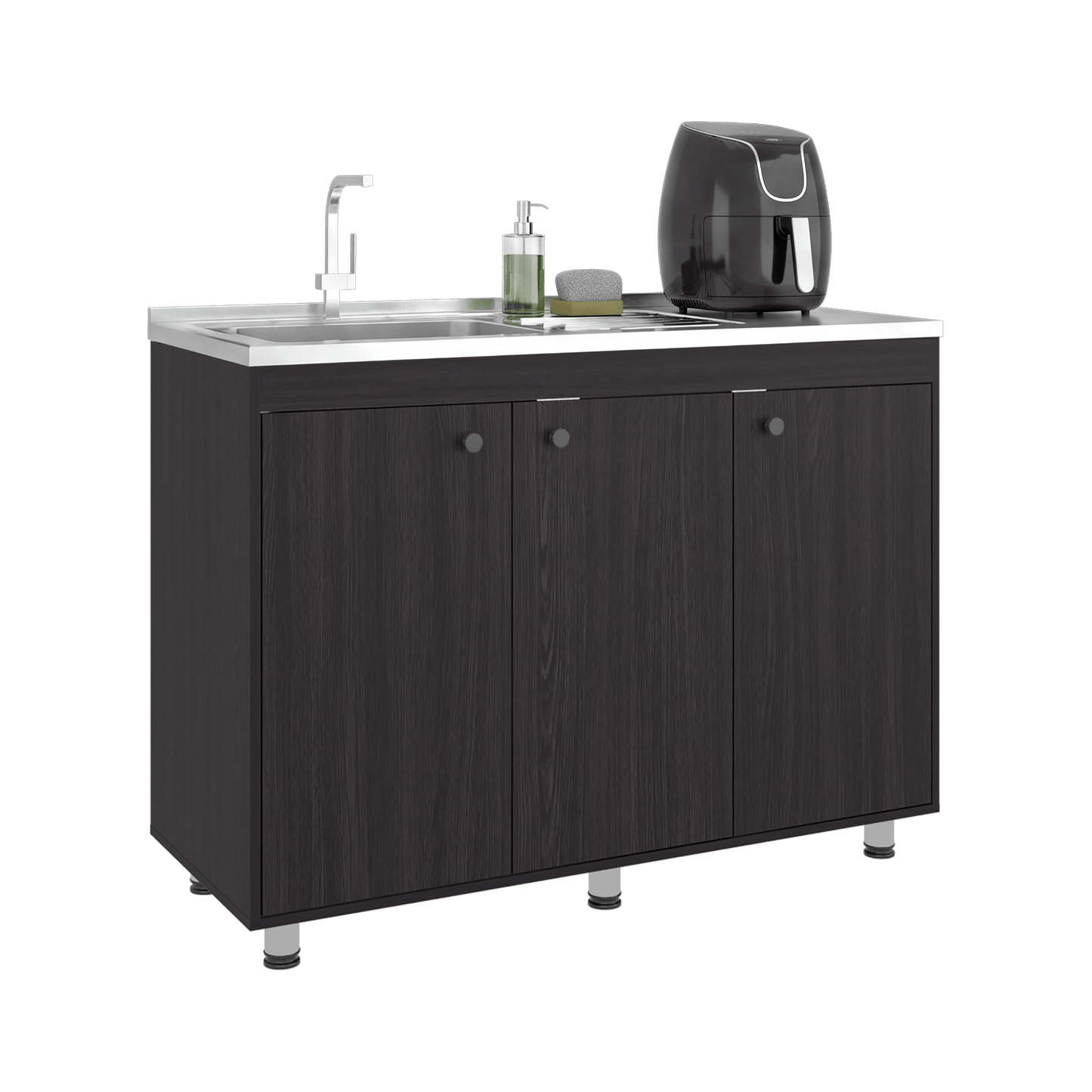 Mueble Inferior De Cocina Napoles 90X120X50 Rta Wengue Zf