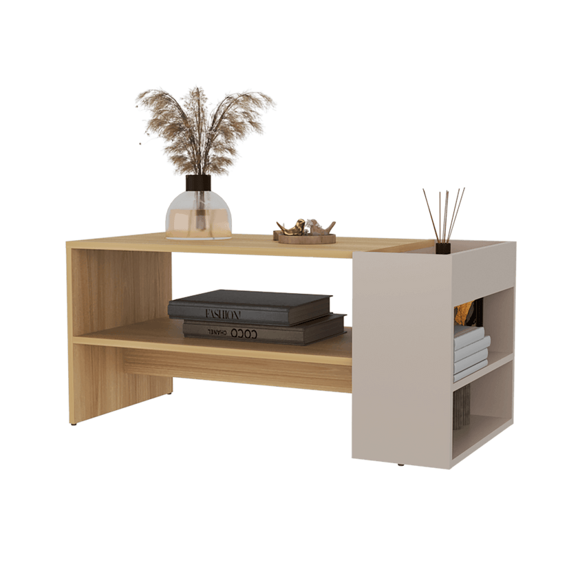 Mesa De Centro Larga Adel 42X91X45 Rta Capri Fresno Zf