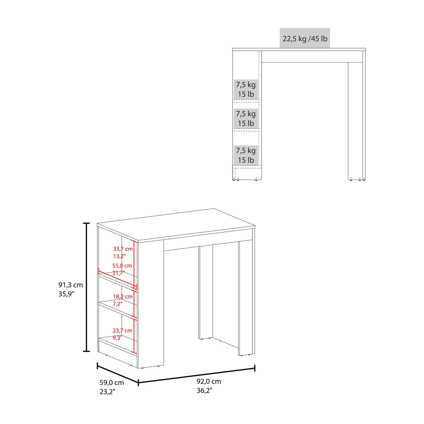 Isla De Cocina Portree 91X92X59 Rta Kronos Nogal Zf