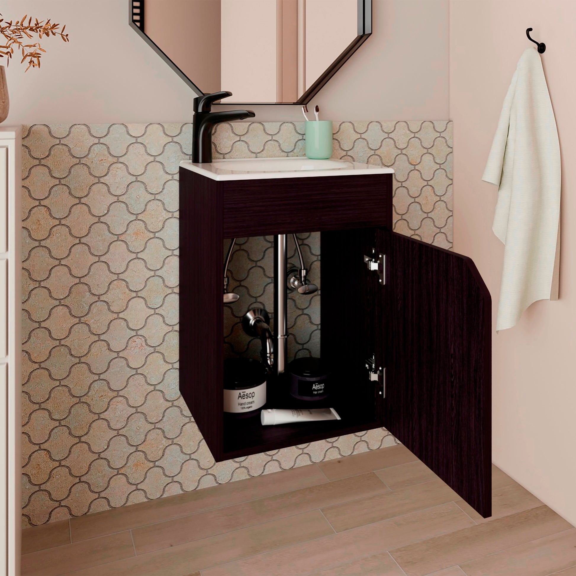 Mueble De Baño Bethel 40 55X39X32 Rta Wengue Zf