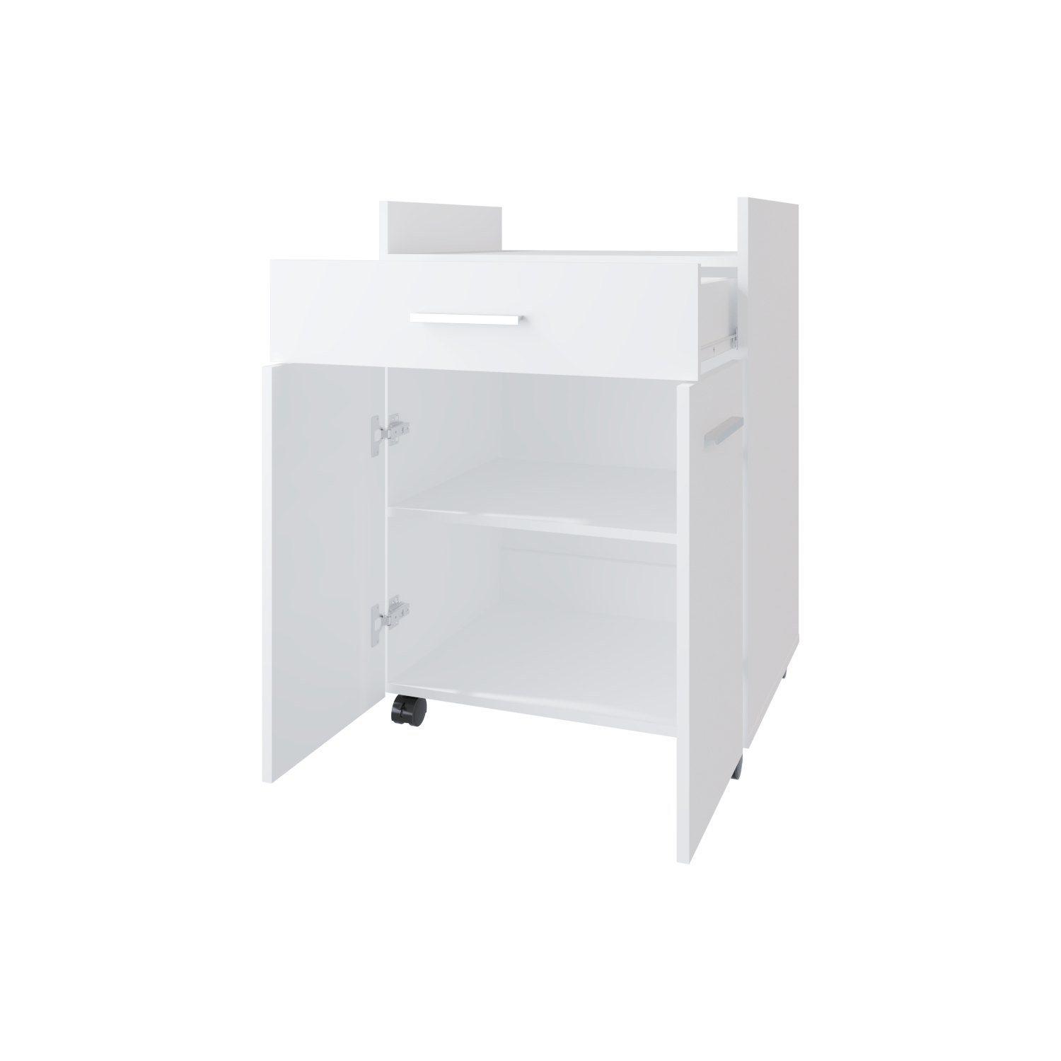 Auxiliar De Cocina Movil Glover 83X60X47 Rta Blanco Zf