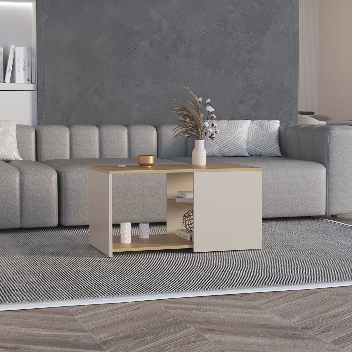 Mesa De Centro Adel 42X80X45 Rta Capri Fresno