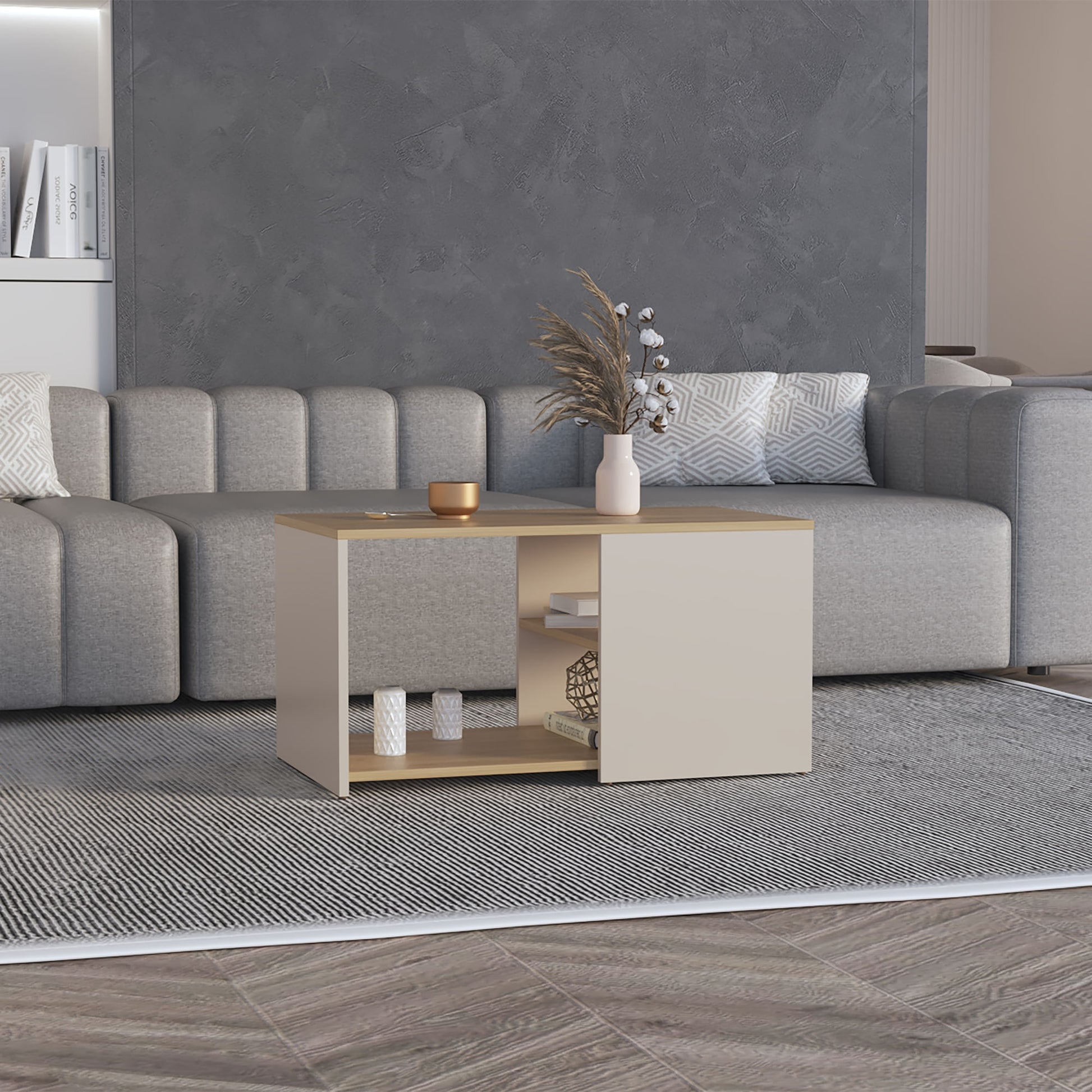 Mesa De Centro Adel 42X80X45 Rta Capri Fresno