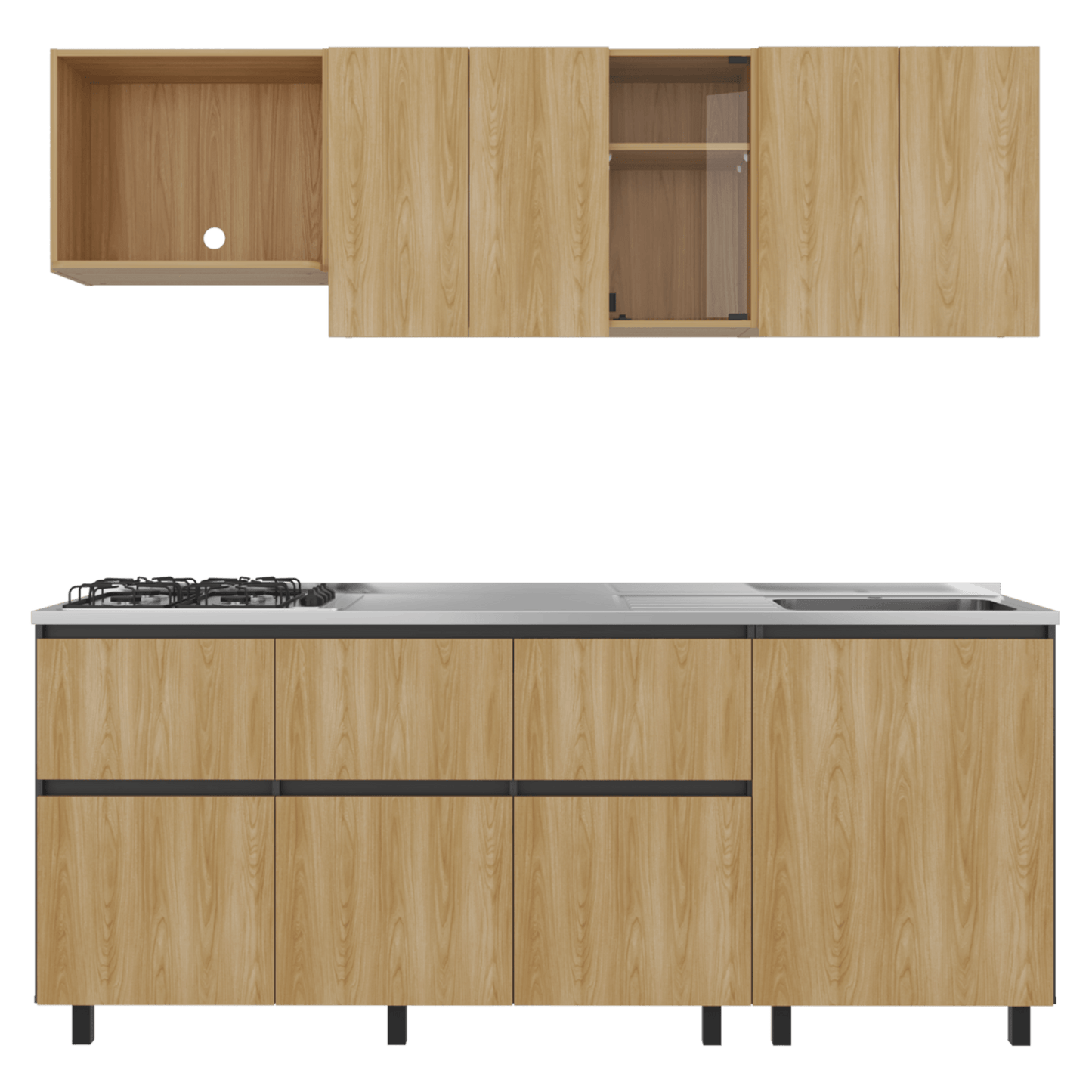 Cocina Lirio 210 Derecha 210X212X52 Rta Fresno Eu