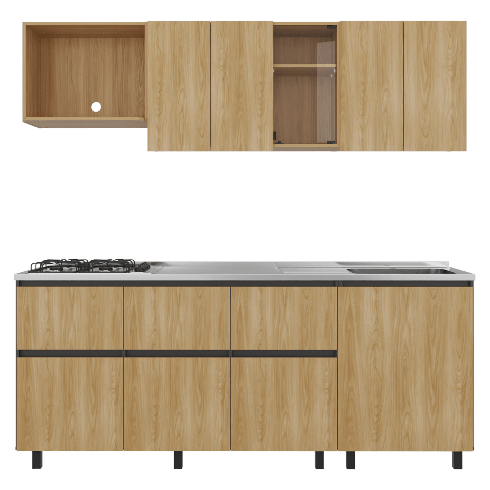 Cocina Lirio 210 Derecha 210X212X52 Rta Fresno Eu