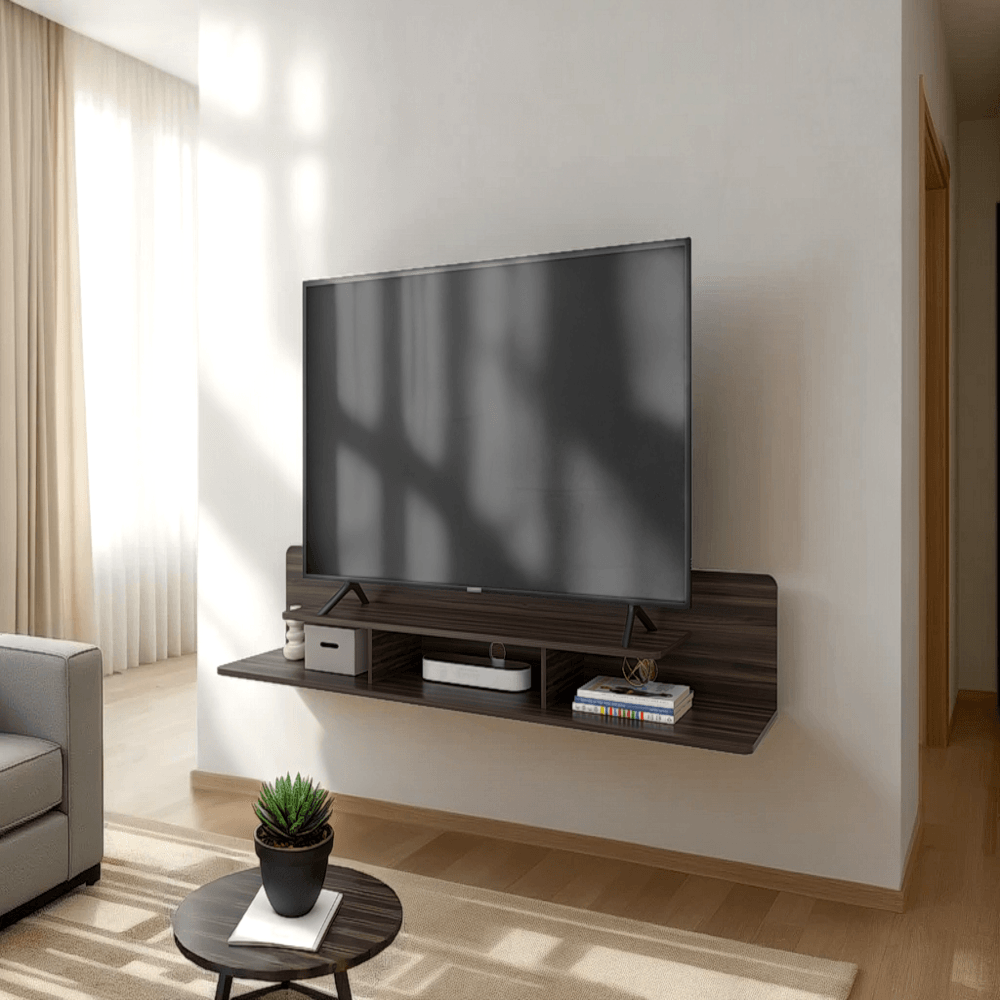 Repisa De Tv Marquis 55" 30X180X37 Rta Nogal Europeo Zf