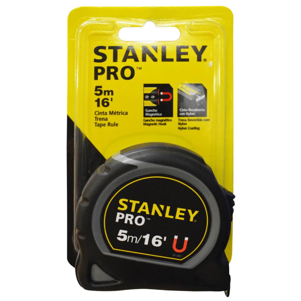 Metro 5 Mts Doble Faz Caucho Iman Profesional Stanley 30085