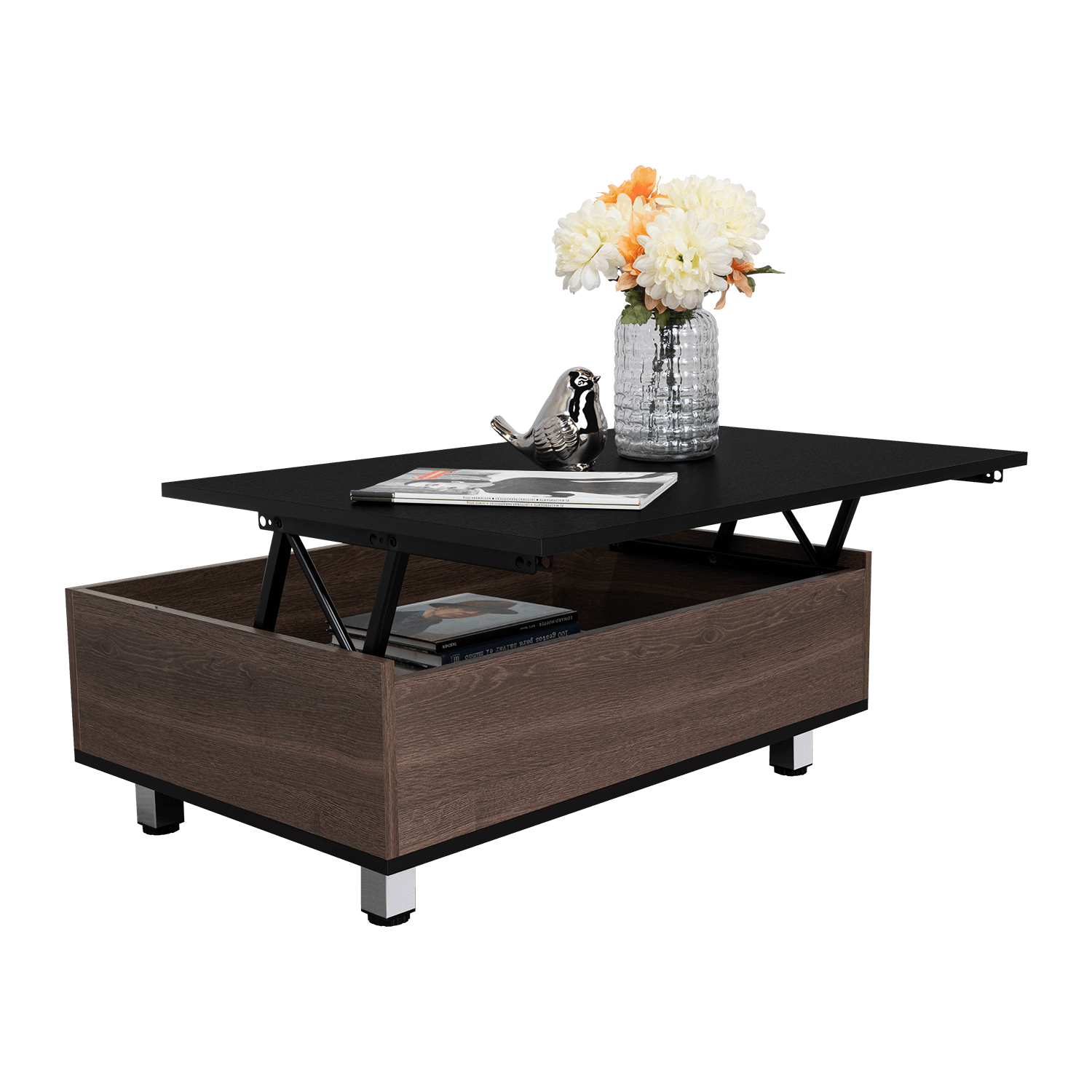 Mesa De Centro Funcional 5G-2 (1C) Milan+Wengue 29.7X80X54.5 Cm