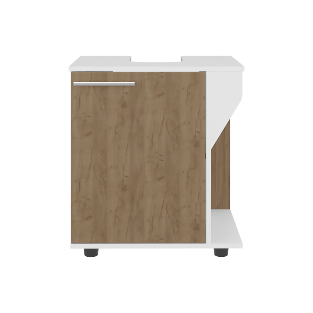 Mueble Lavamanos De Pedestal Phillips 62X56X41 Rta Blanco Fresno Zf