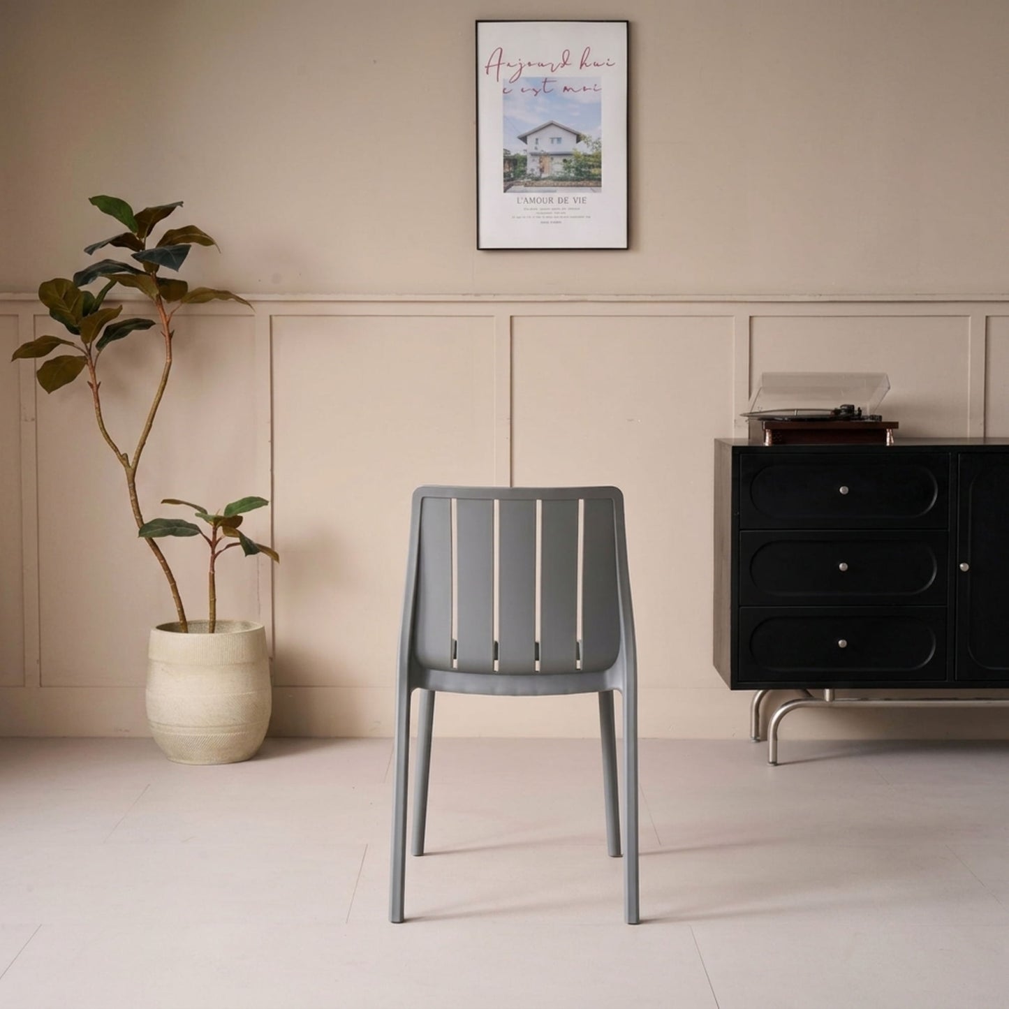 Silla Alice Espaldar 80X46X54 Rta Gris Oscuro