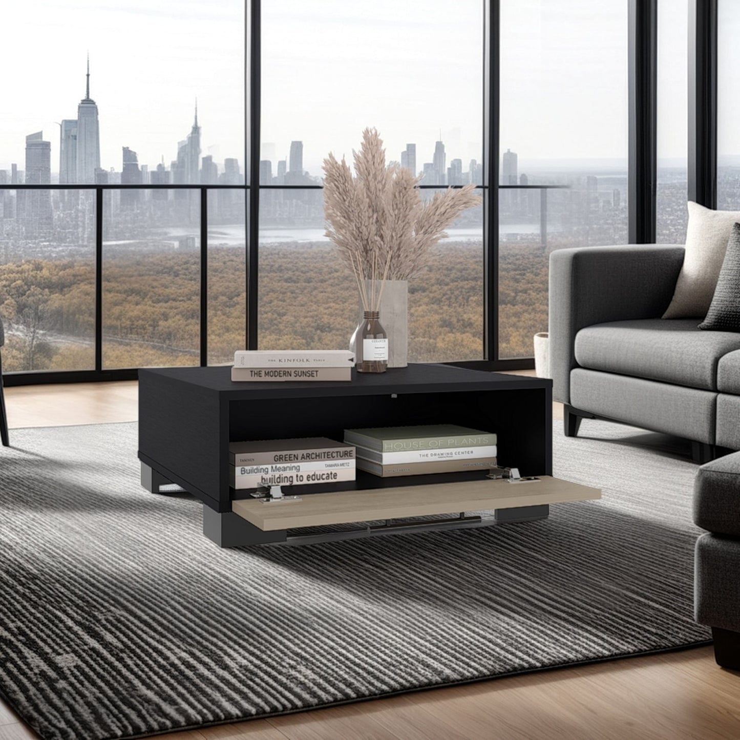 Mesa De Centro Marsella 23X60X60 Rta Wengue Cartagena Zf