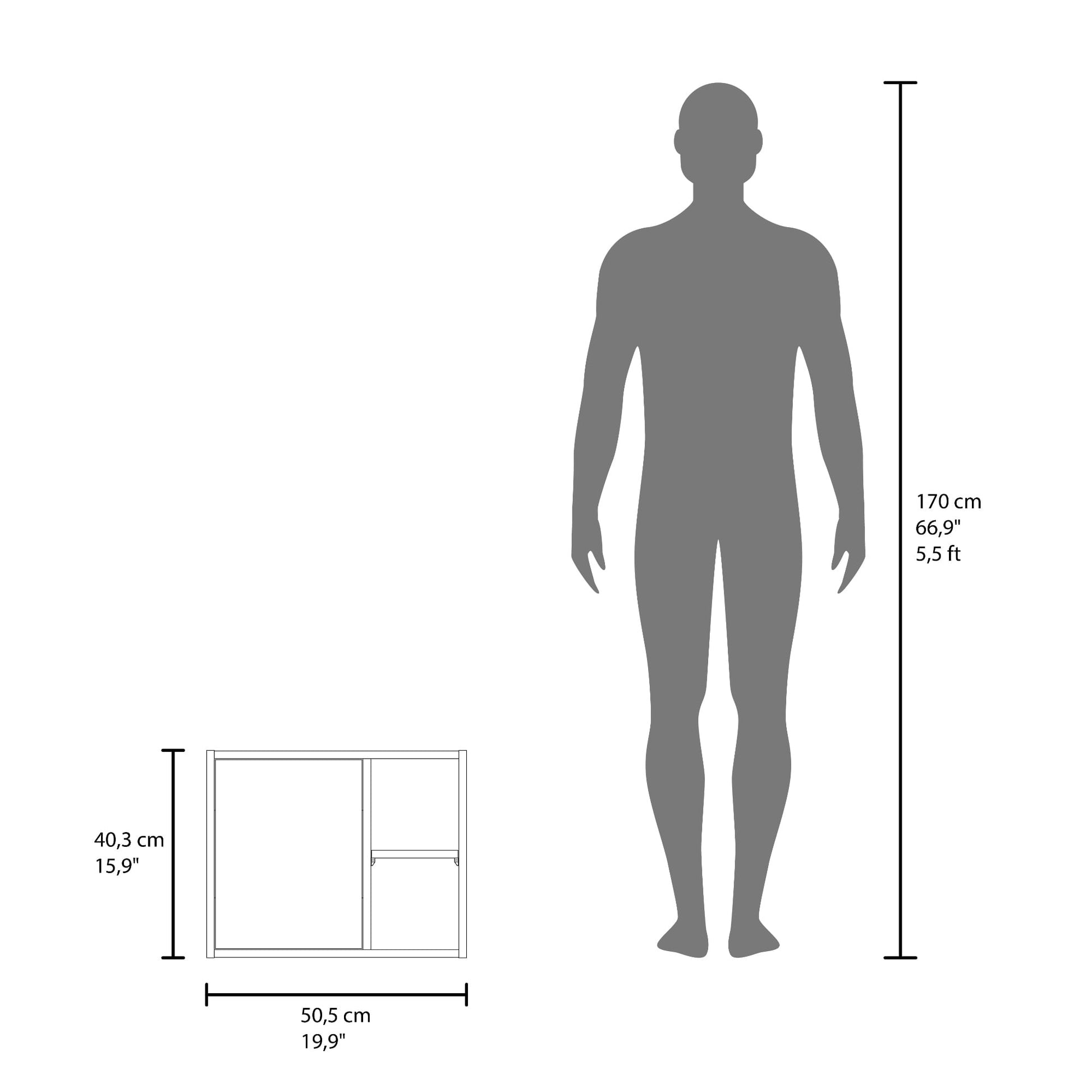 Gabinete De Baño Alessi 40X50X12 Rta Wengue Zf