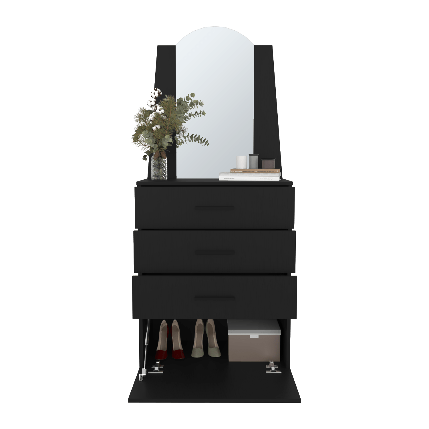 Comoda Praga 3 Cajones 1P 151X63X35 Rta Wengue