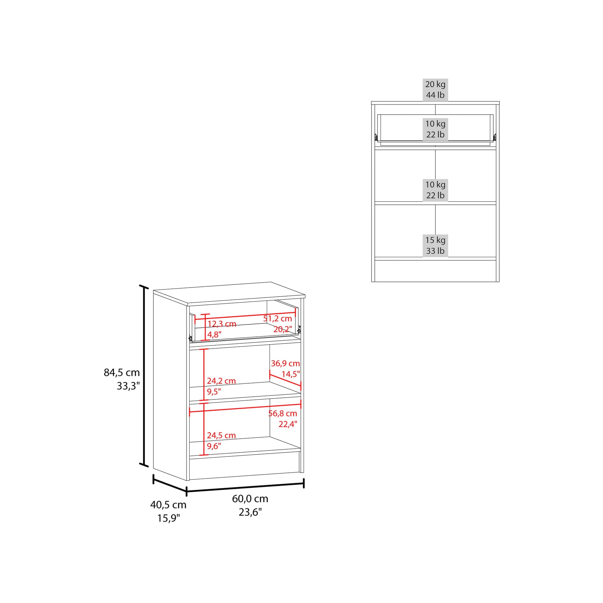 Mueble Auxiliar Cocina Mayorca 85X60X40 Rta Nogal Zf