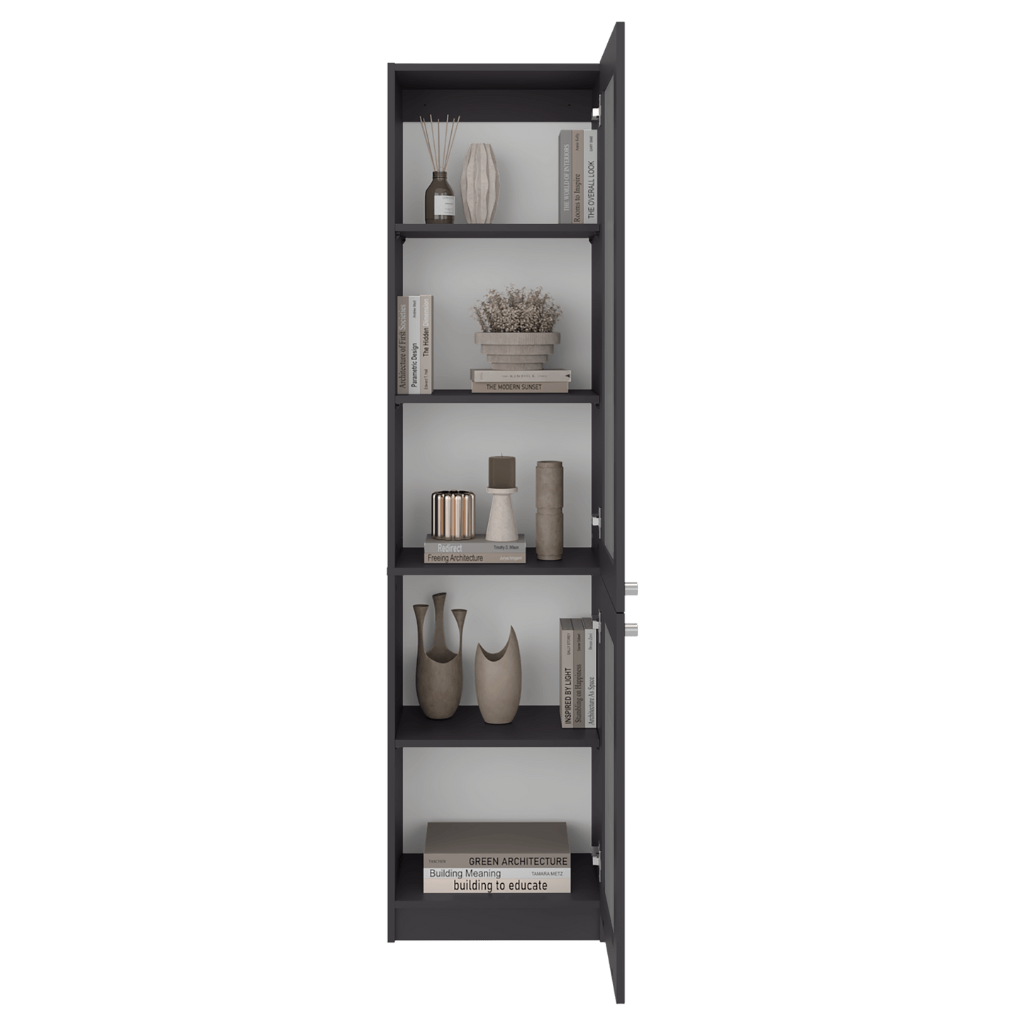 Estante Home E-M6 180X45X31 Rta Plomo Blanco Zf