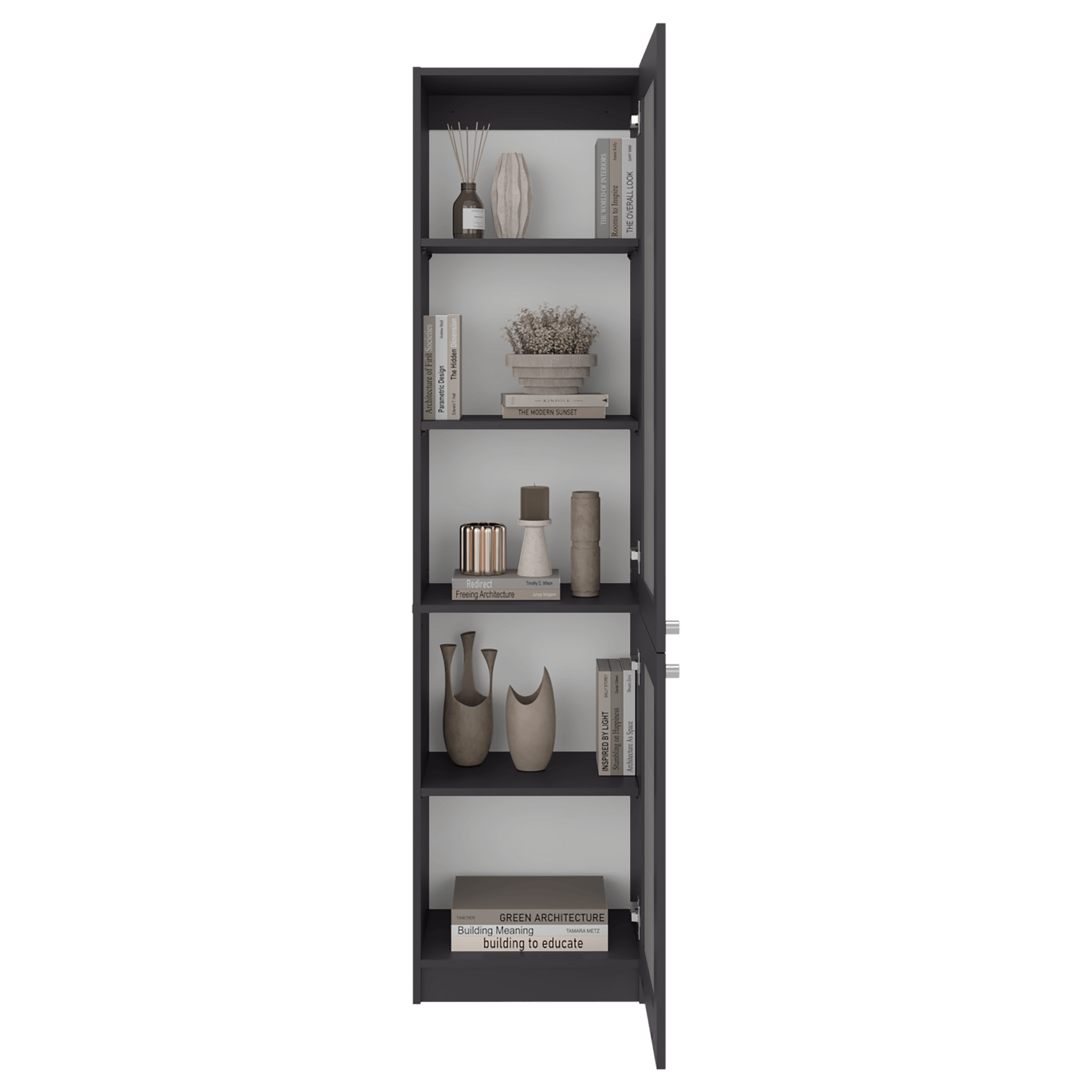 Estante Home E-M6 180X45X31 Rta Plomo Blanco Zf