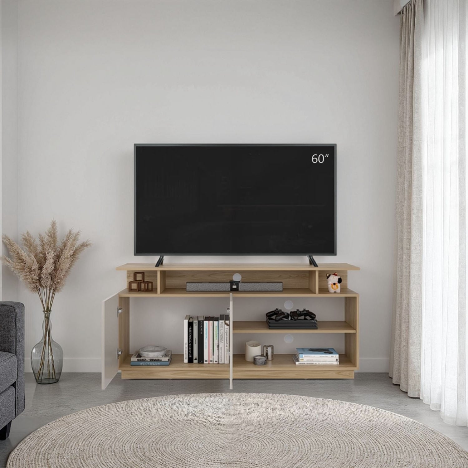Mesa De Tv Hope 65" 70X150X35 Rta Fresno Capri