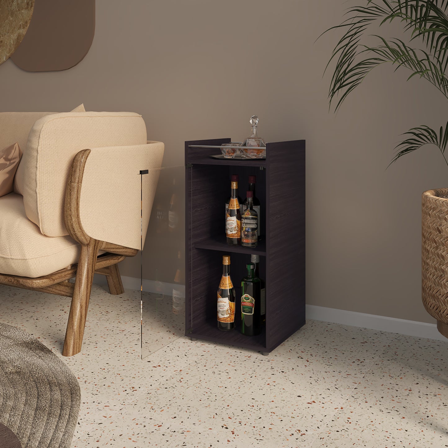 Mueble Minibar Theba 81X38X37 Rta Wengue Zf