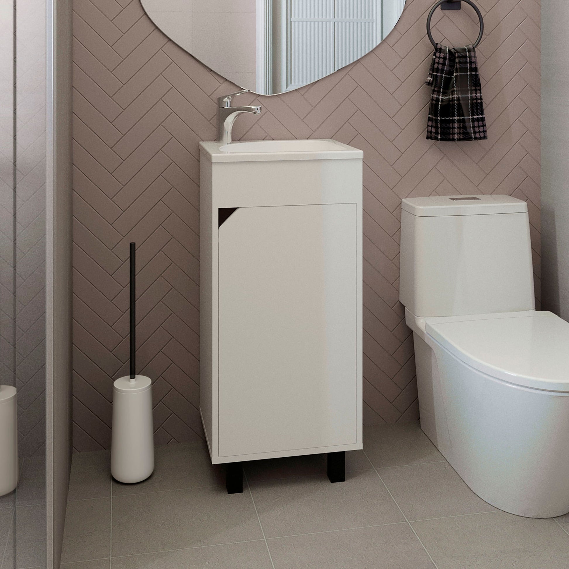 Mueble Lavamanos Bethel 86X40X32 Rta Blanco Zf