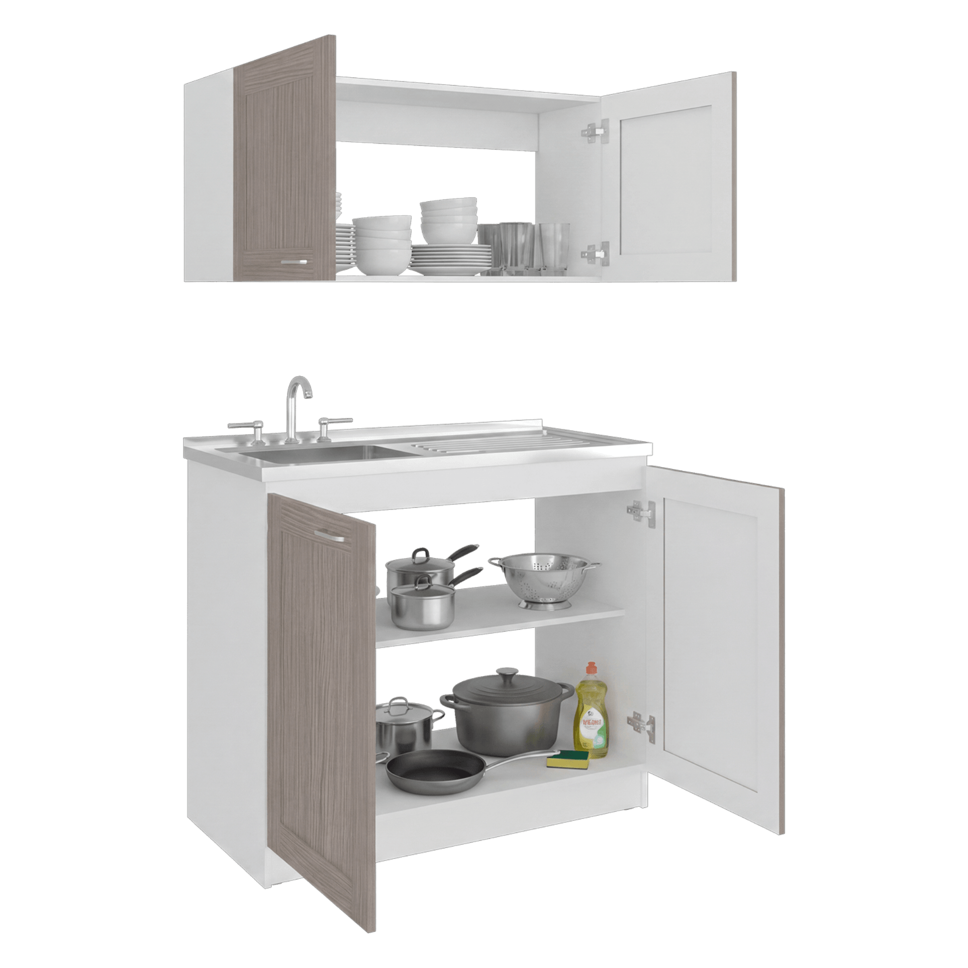 Cocina Zurich 49X100X32 Rta Blanco Positano Zf