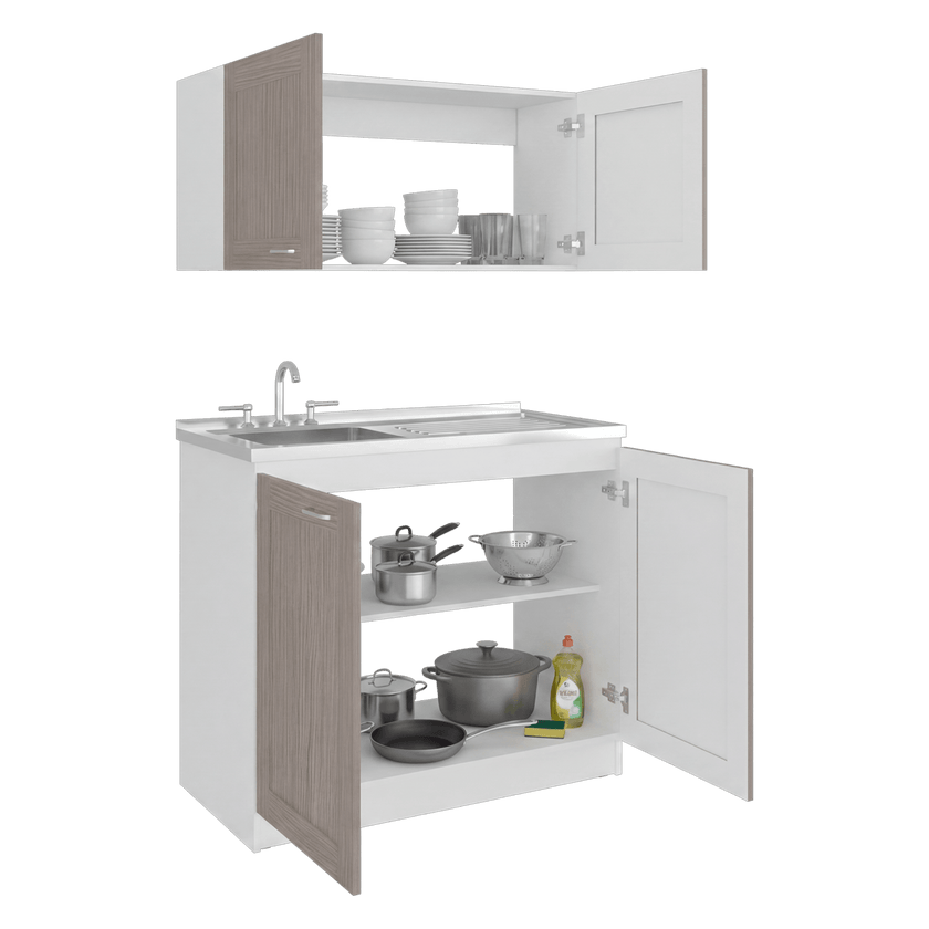 Cocina Zurich 49X100X32 Rta Blanco Positano Zf