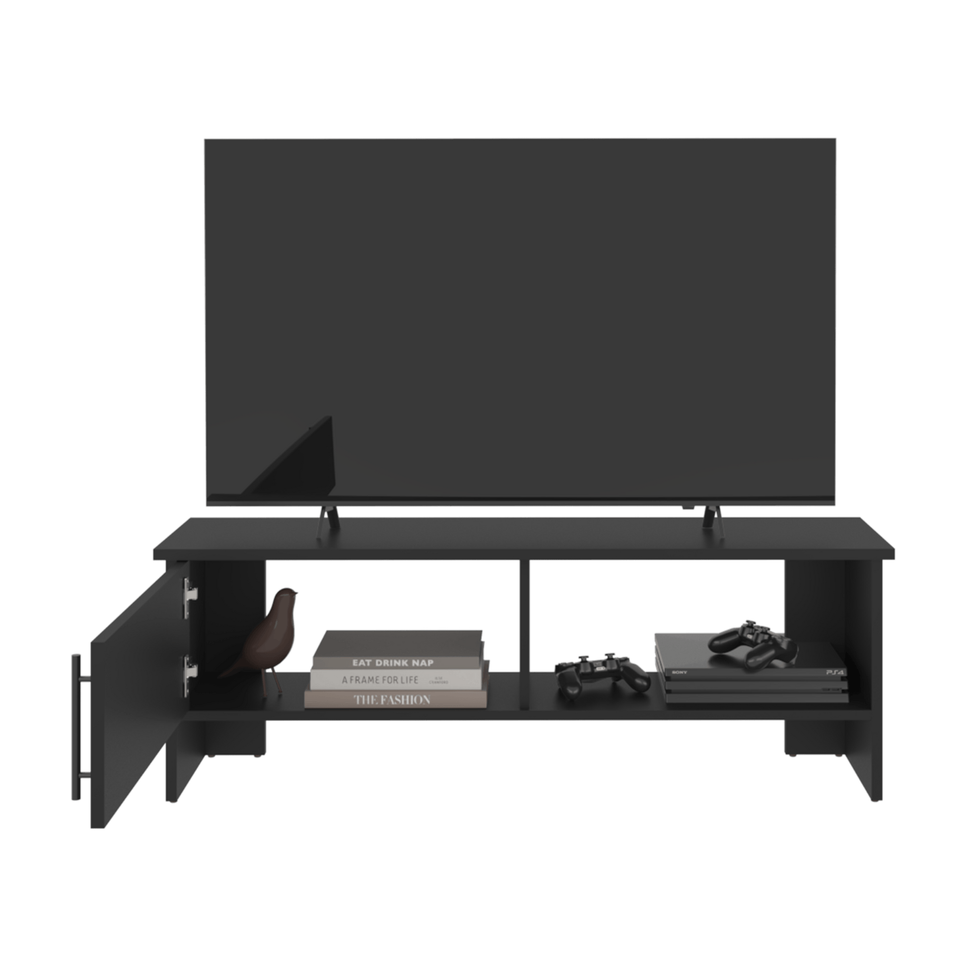Mesa De Tv Navia Con Puerta 42X120X31 Rta Wengue Zf