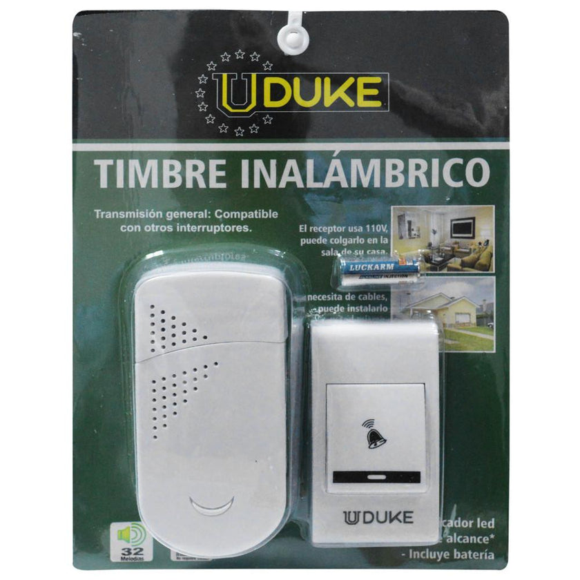 Timbre Inalambrico Energia Uduke Frecuencia Exclusiva Alcance Entre 30 Y 150 Mtrs Ht60121