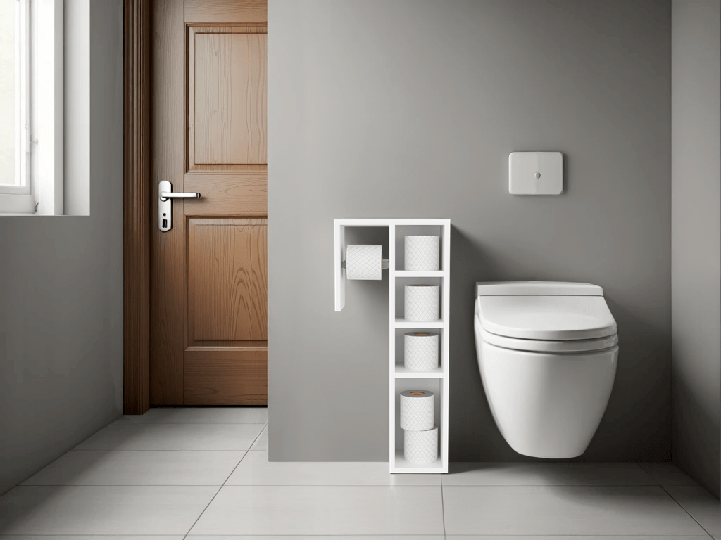Gabinete Para Papel Higienico Toilet 70X31X17 Rta Blanco Zf