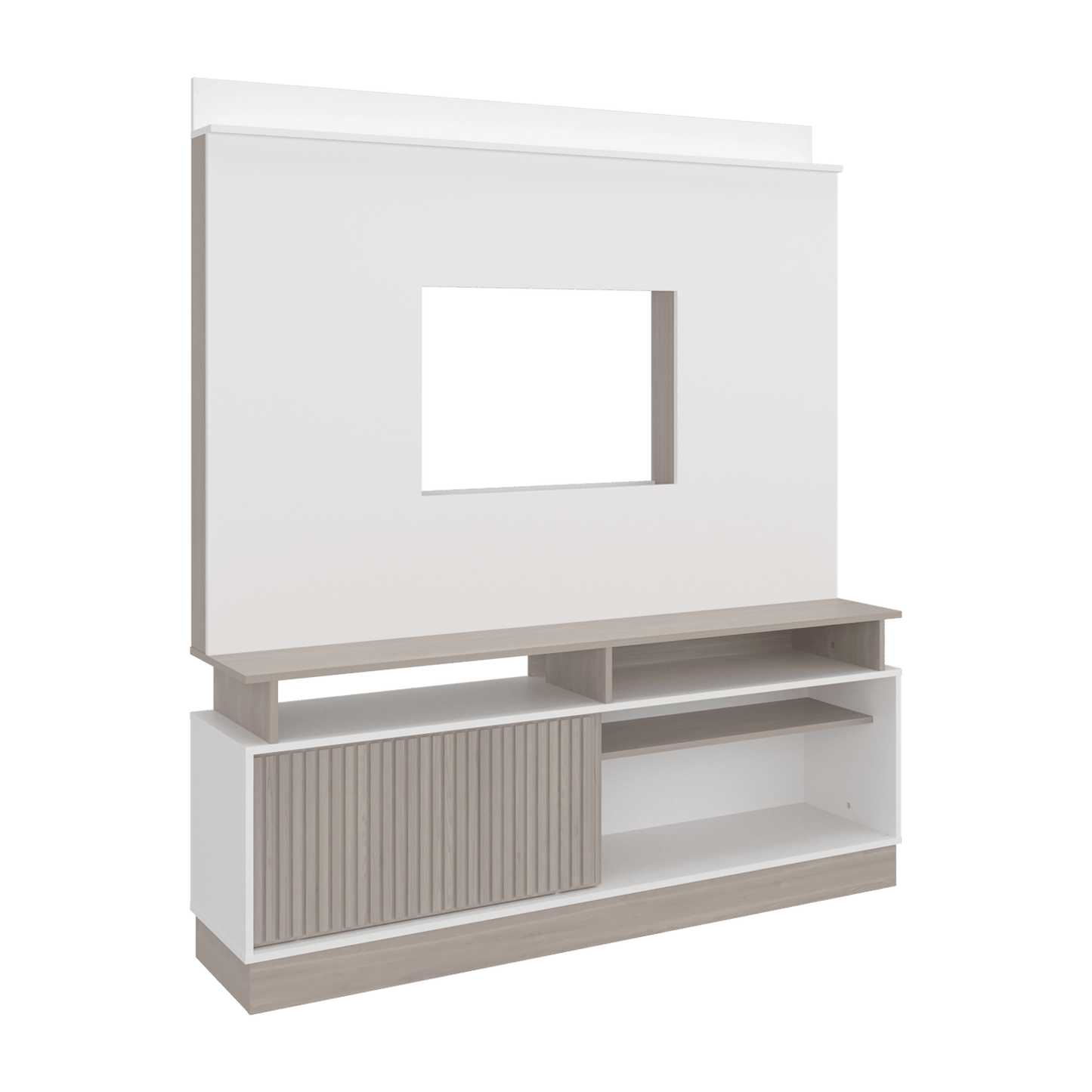 Centro De Tv 70" Thun 182X160X35 Rta Blanco Bardolino