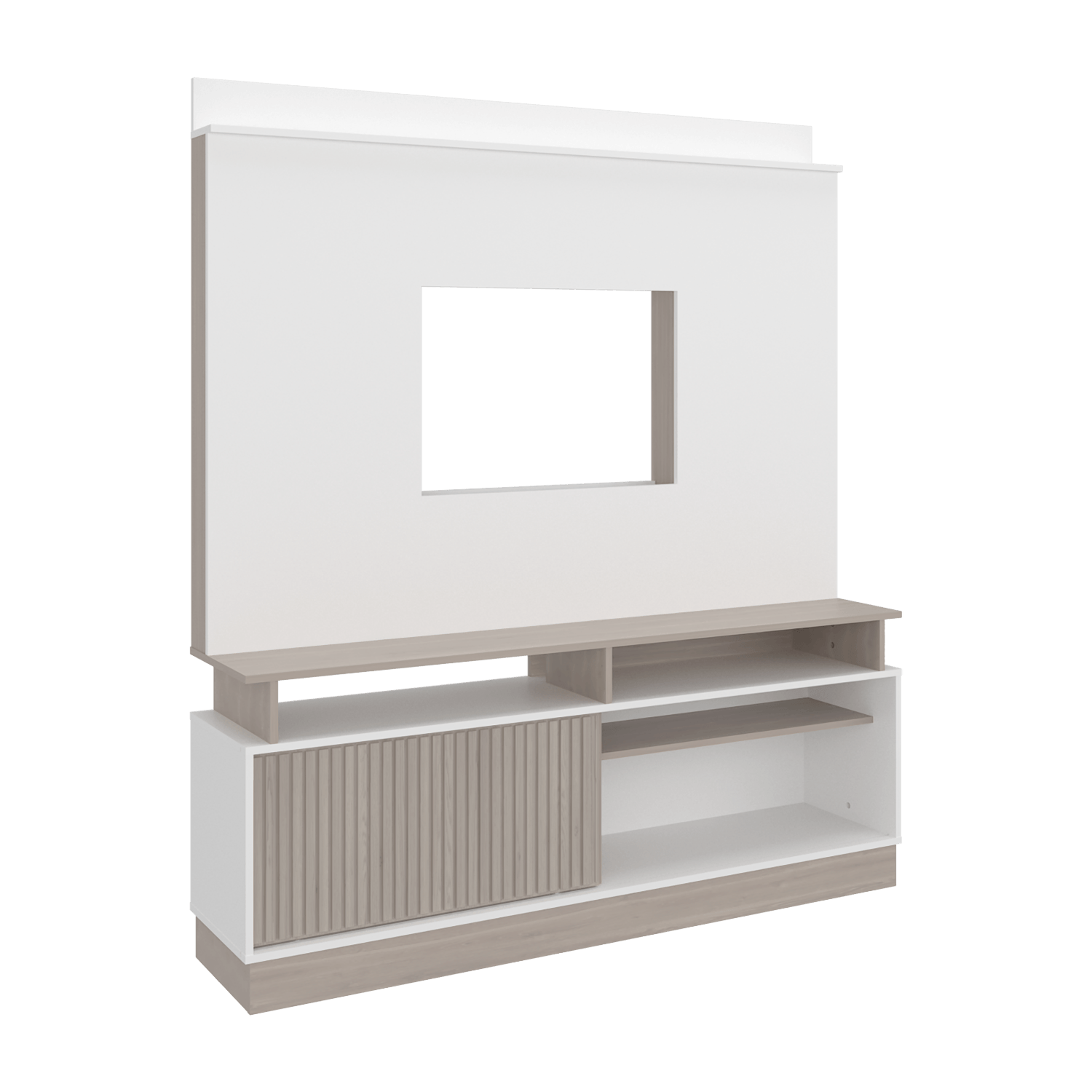 Centro De Tv 70" Thun 182X160X35 Rta Blanco Bardolino